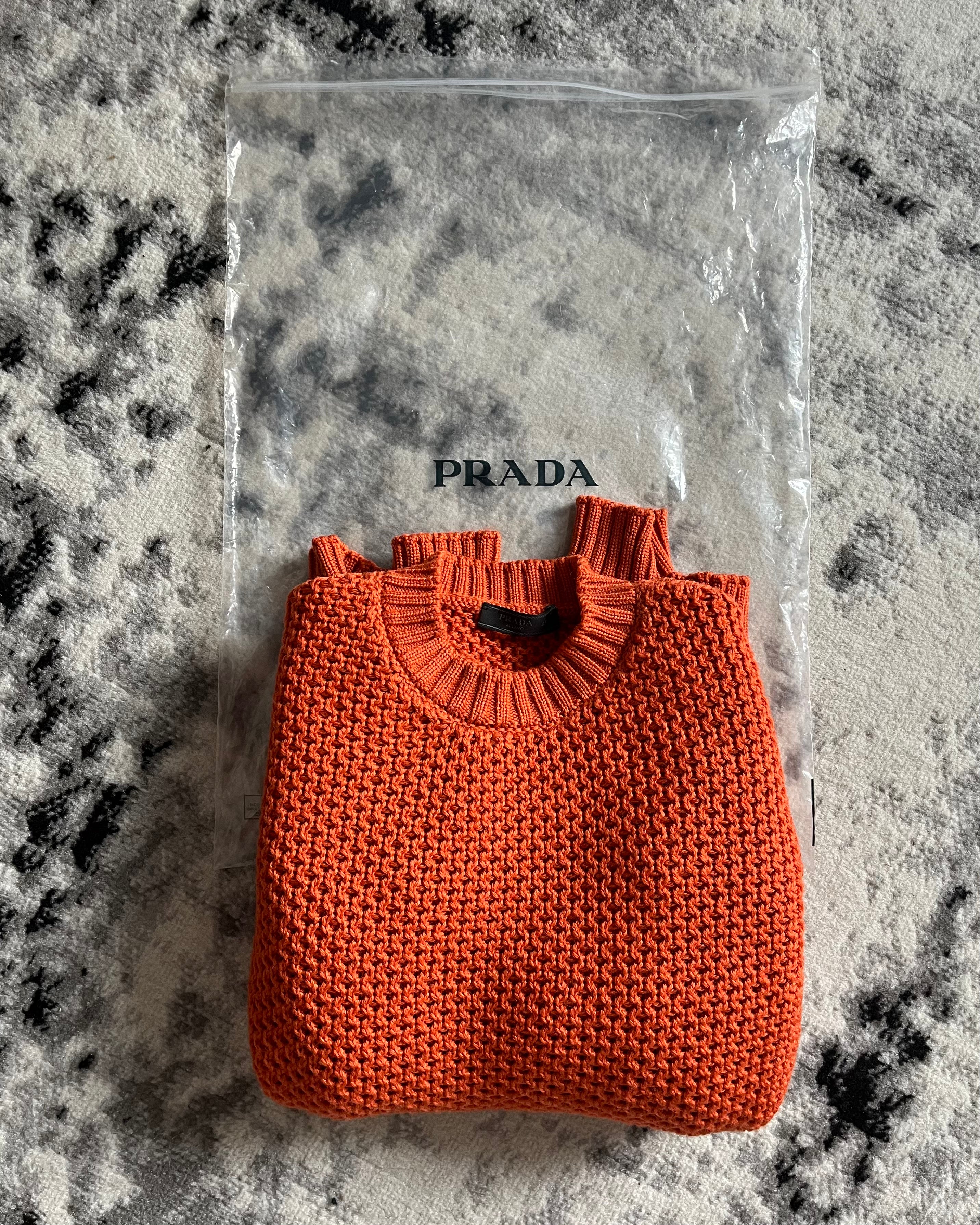 AW20 Prada Orange Wool Sweater (M/L)