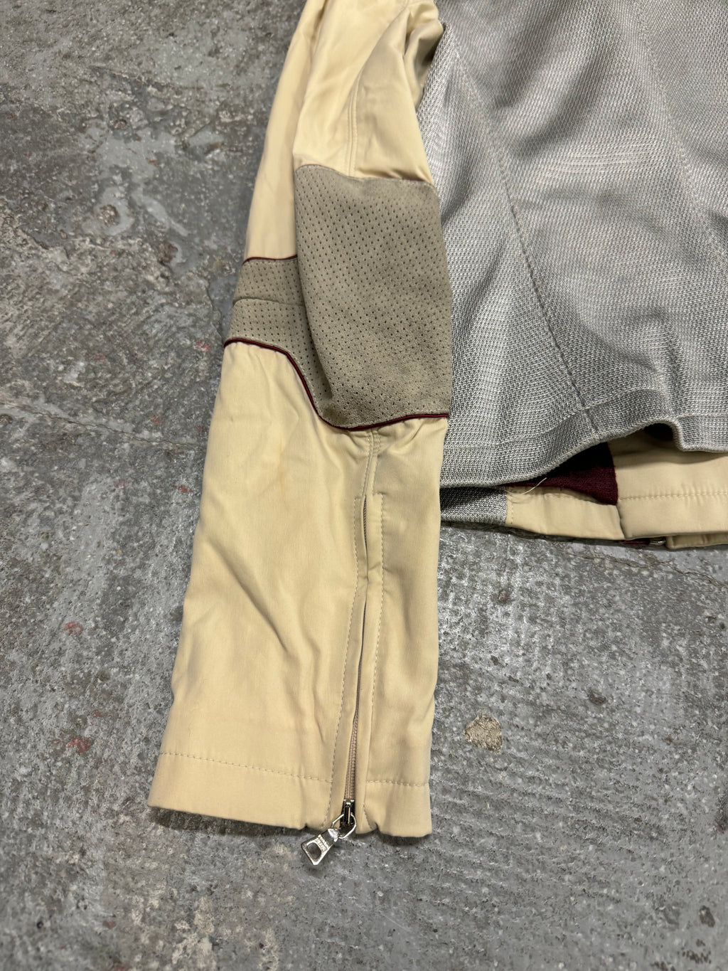 SS2000 Prada Beige Light Padded Biker Jacket (XS/S)