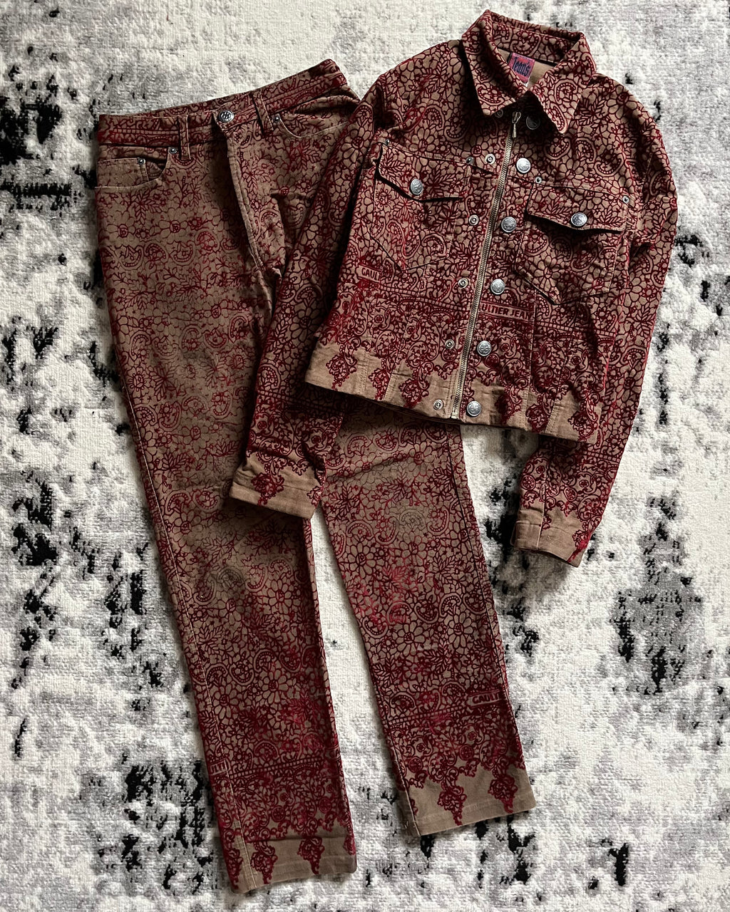 90s Jean Paul Gaultier Glamour Velvet Full Set