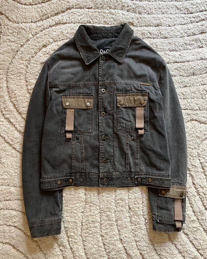 AW04 Dolce & Gabbana Multi Pockets Bondage Denim jacket (M)