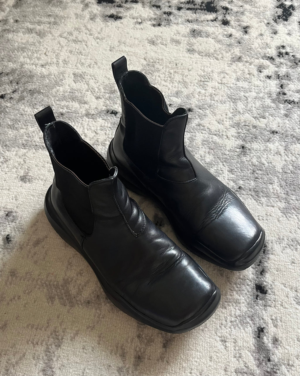 FW99 Prada Vibram Hybride Leather Boots (43eu/9,5us)
