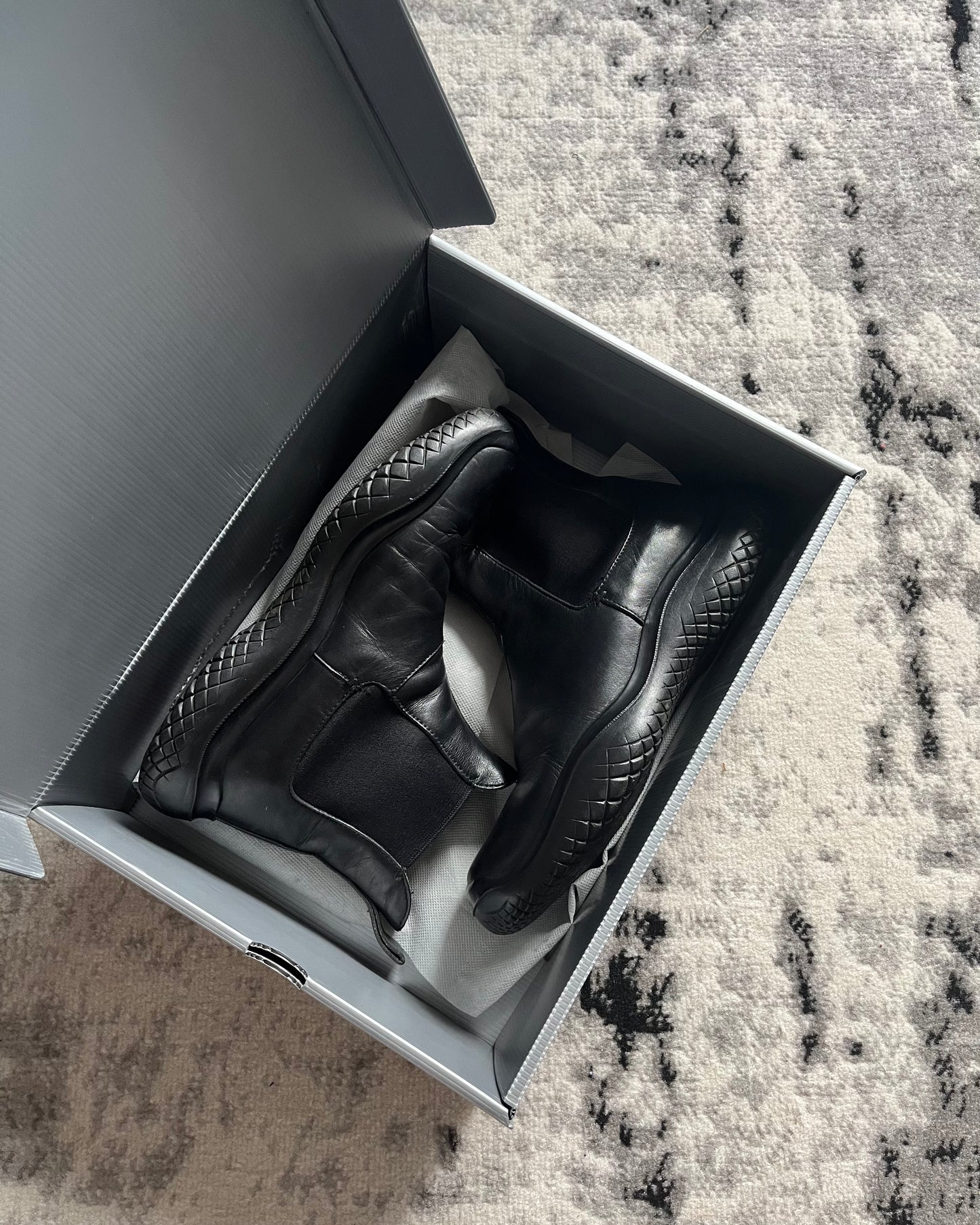 FW99 Prada Vibram Hybride Leather Boots (43eu/9,5us)