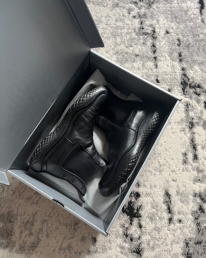 FW99 Prada Vibram Hybride Leather Boots (43eu/9,5us)