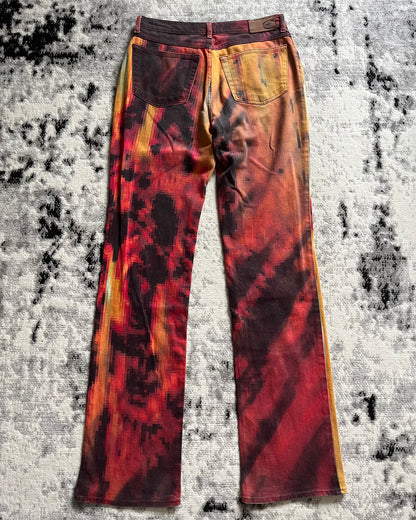 SS2001 Roberto Cavalli Lava Pixel Face Pants (L)