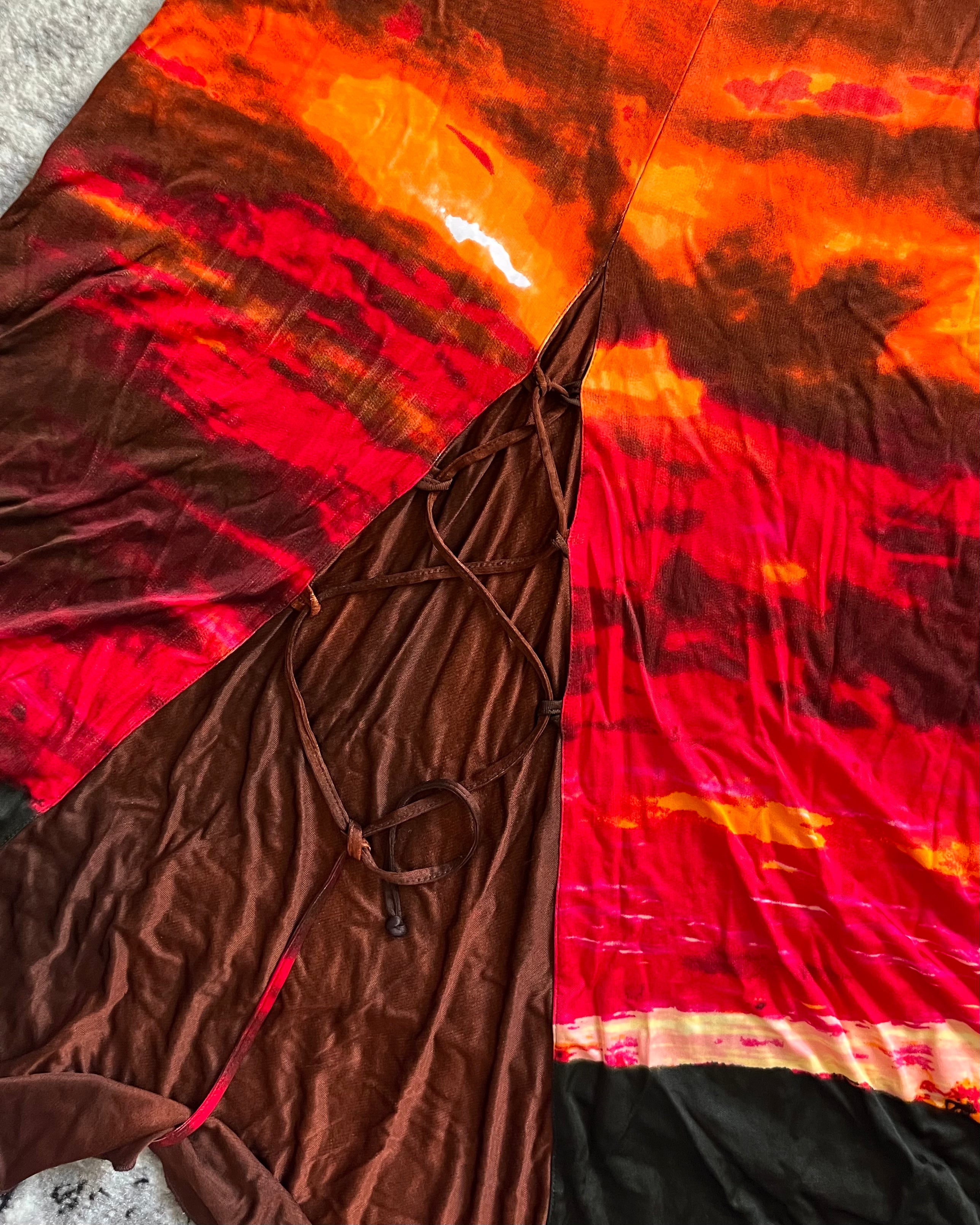 SS02 ロベルト カヴァリ サンセットドレス(M)