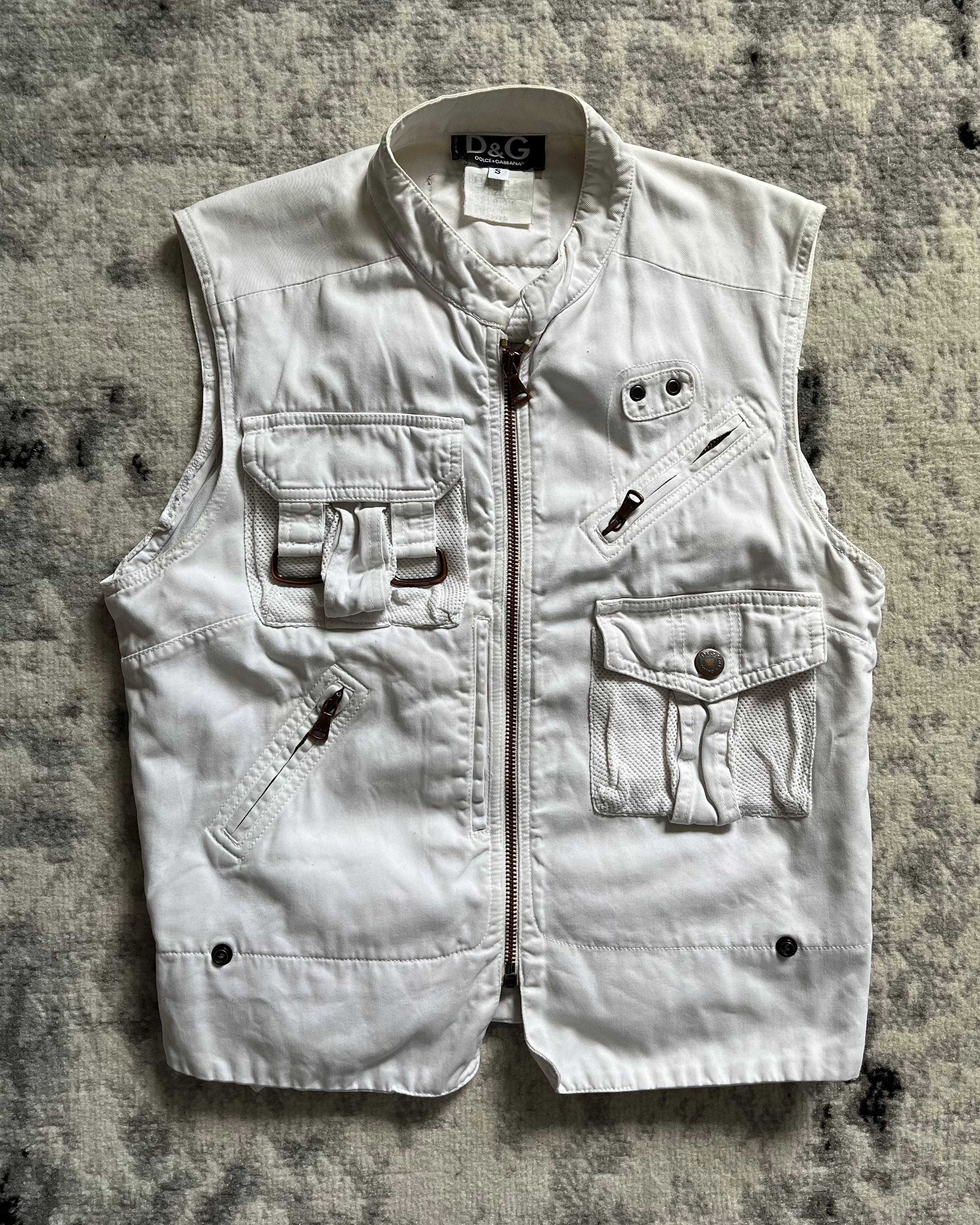 SS2003 Dolce & Gabbana Cargo Fisher White Jacket