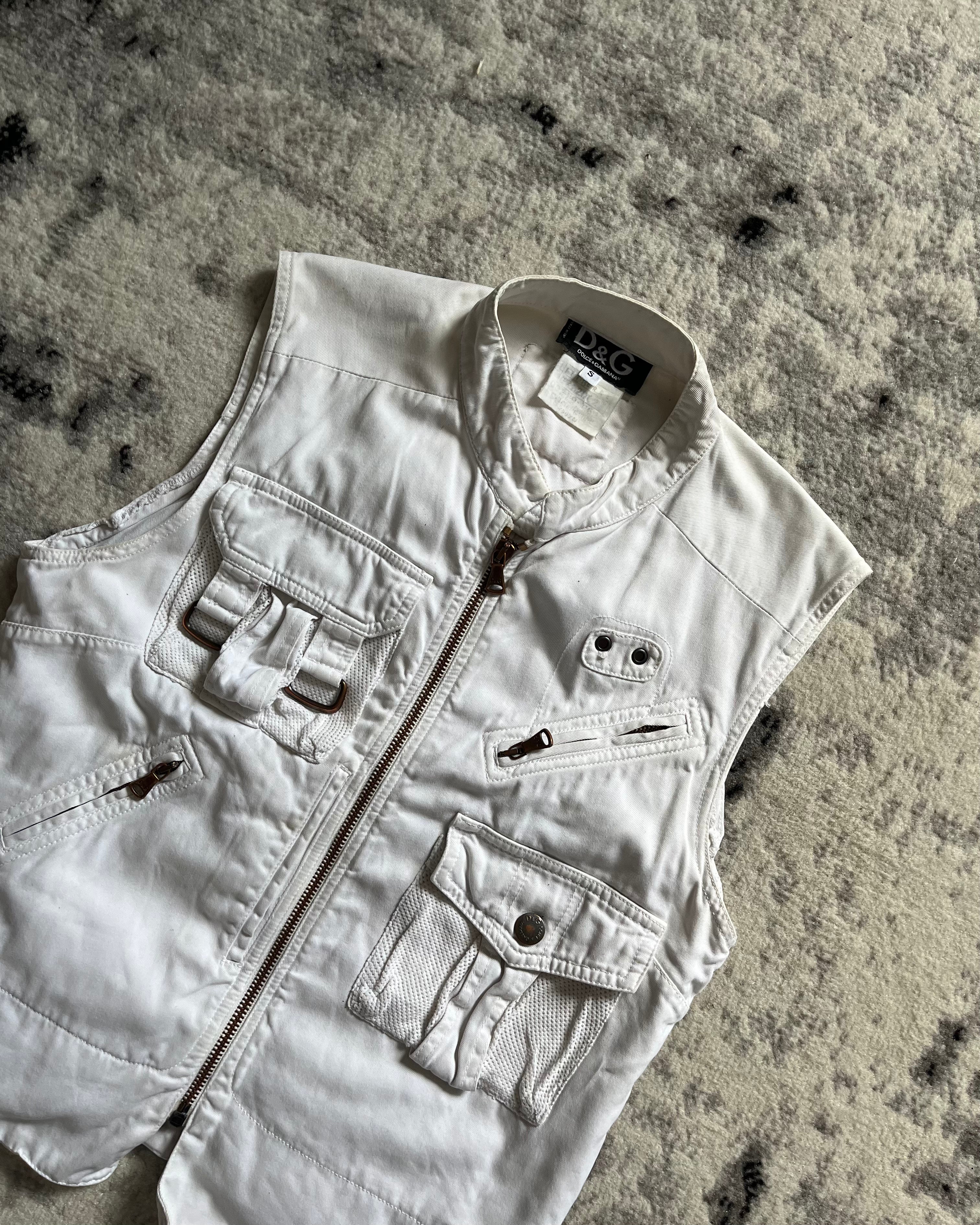 SS2003 Dolce & Gabbana Cargo Fisher White Jacket