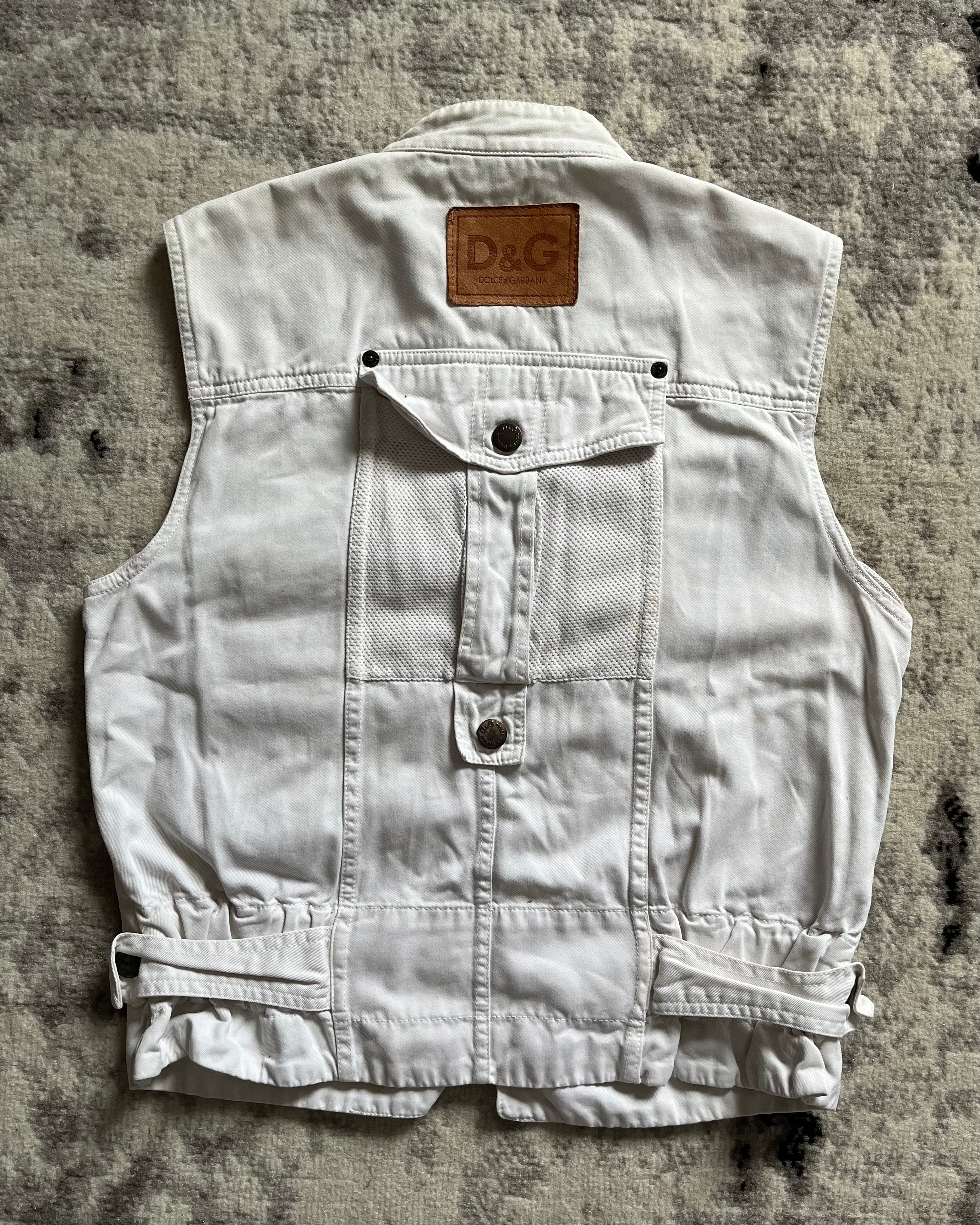 SS2003 Dolce & Gabbana Cargo Fisher White Jacket