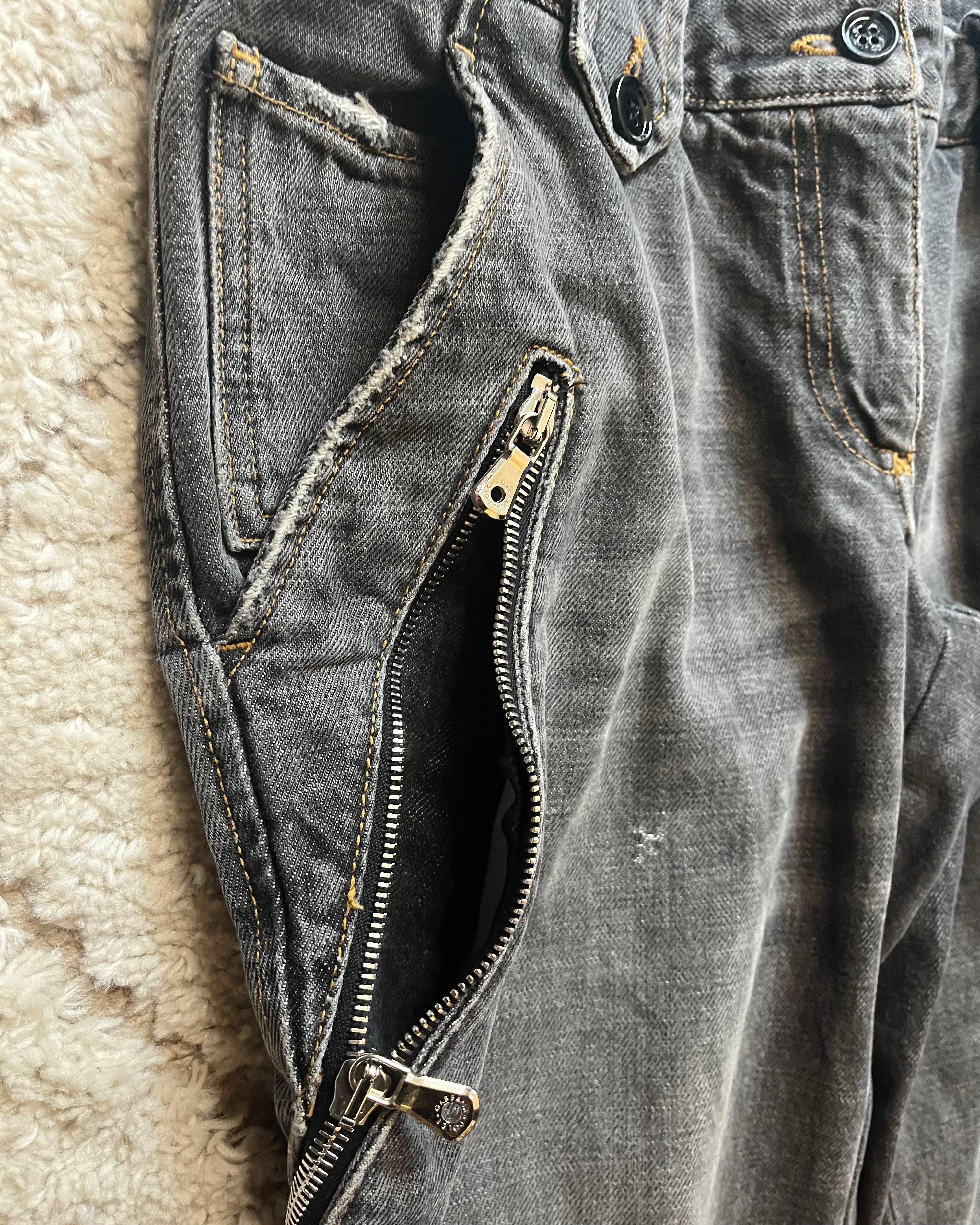 00s ドルチェ＆ガッバーナ アナトミック ジッパー ジーンズ (S) 