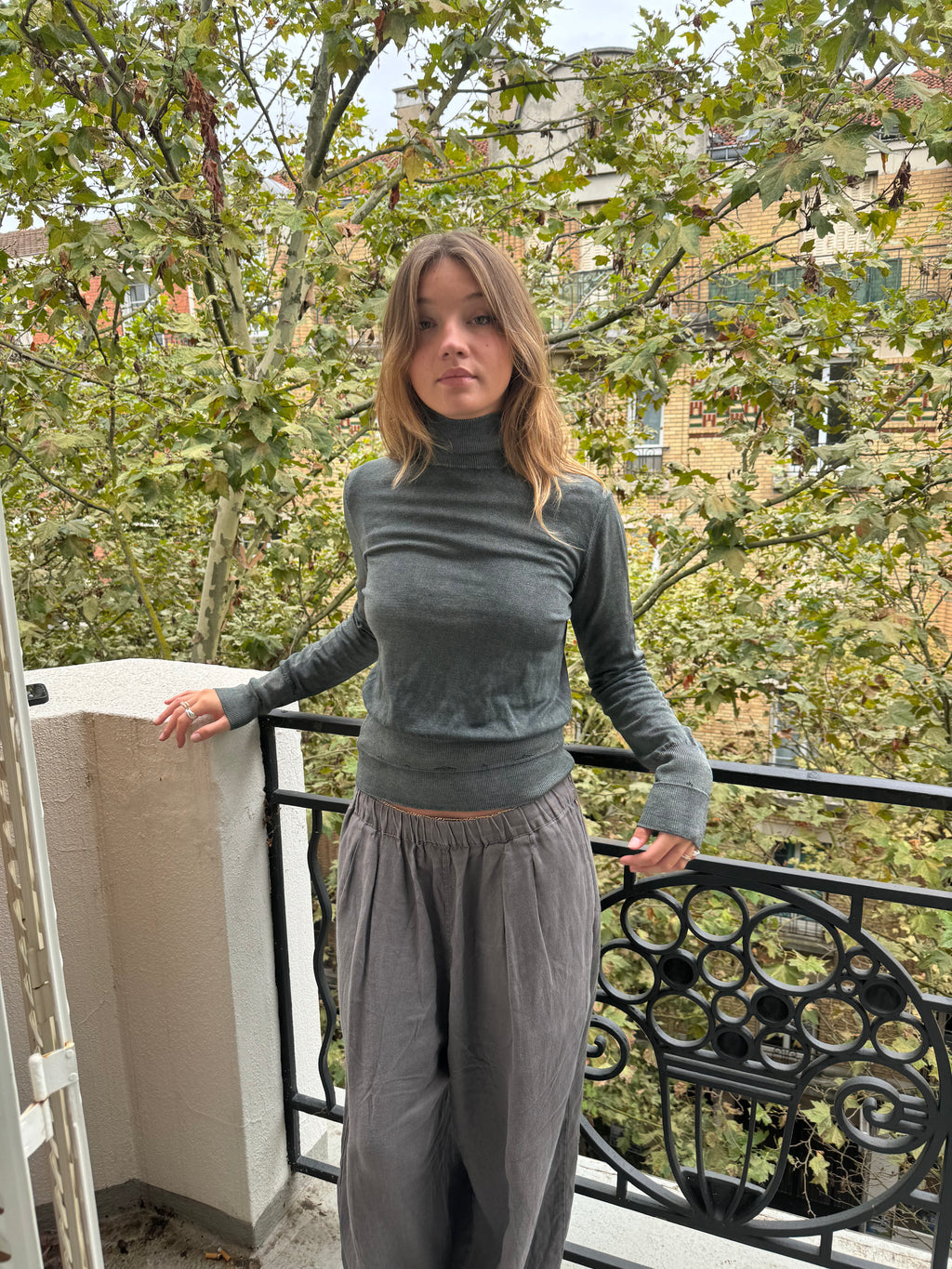 1990s Maison Martin Margiela Archive Distressed Wool Turtleneck (S)