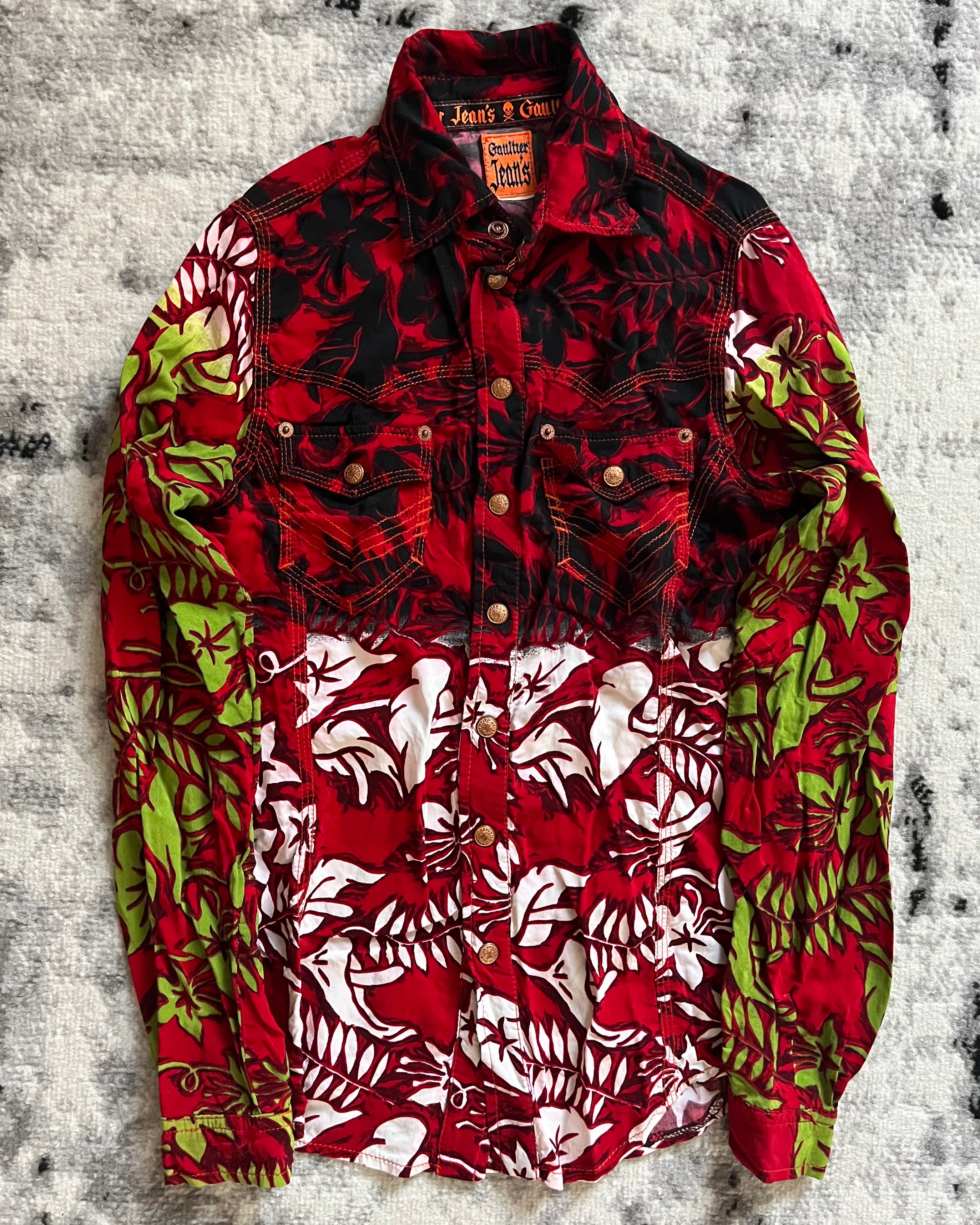 90年代 ジャンポール・ゴルチエ ジーンズ アロハシャツ (S)