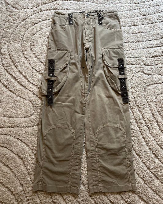 AW04 Dolce & Gabbana Parachute Cargo Beige Pants (S)