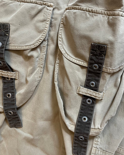 AW04 Dolce & Gabbana Parachute Cargo Beige Pants (S)