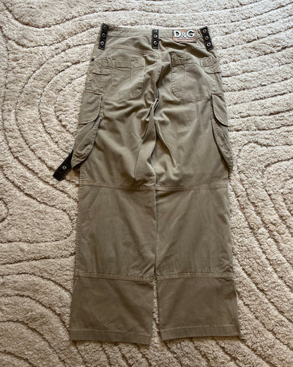 AW04 Dolce & Gabbana Parachute Cargo Beige Pants (S)