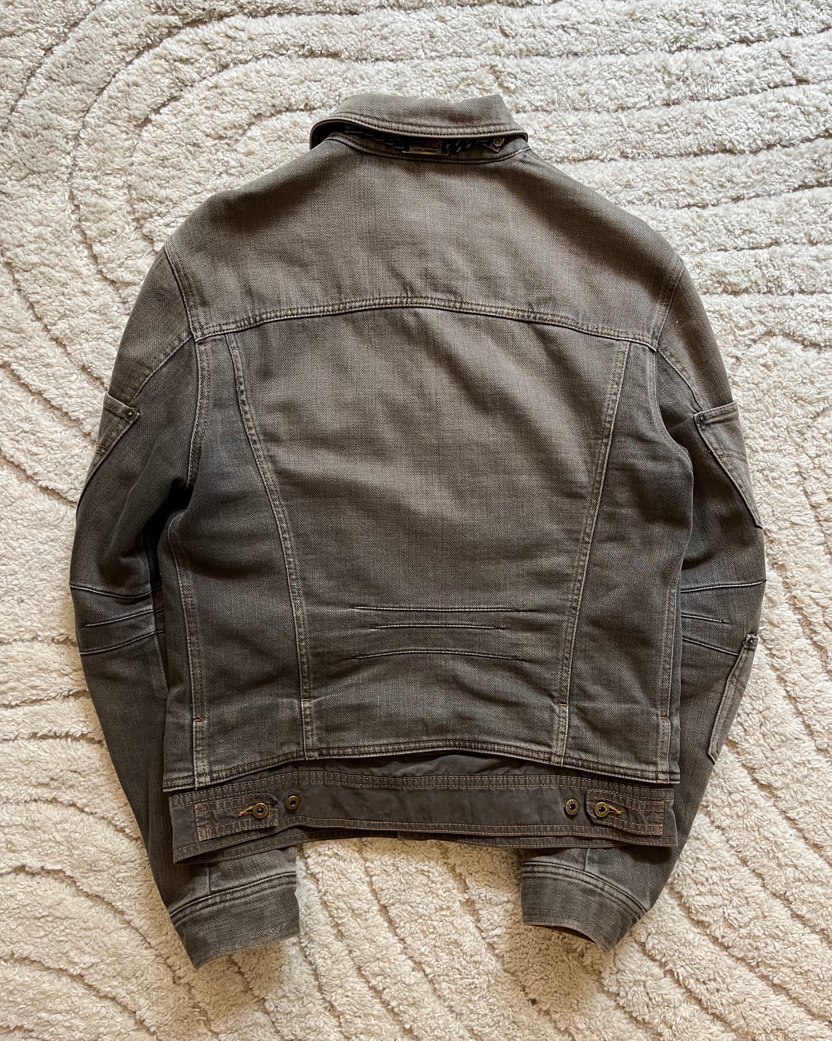 AW03 Dolce & Gabbana Double Waisted multi Pockets Denim Jacket (M)