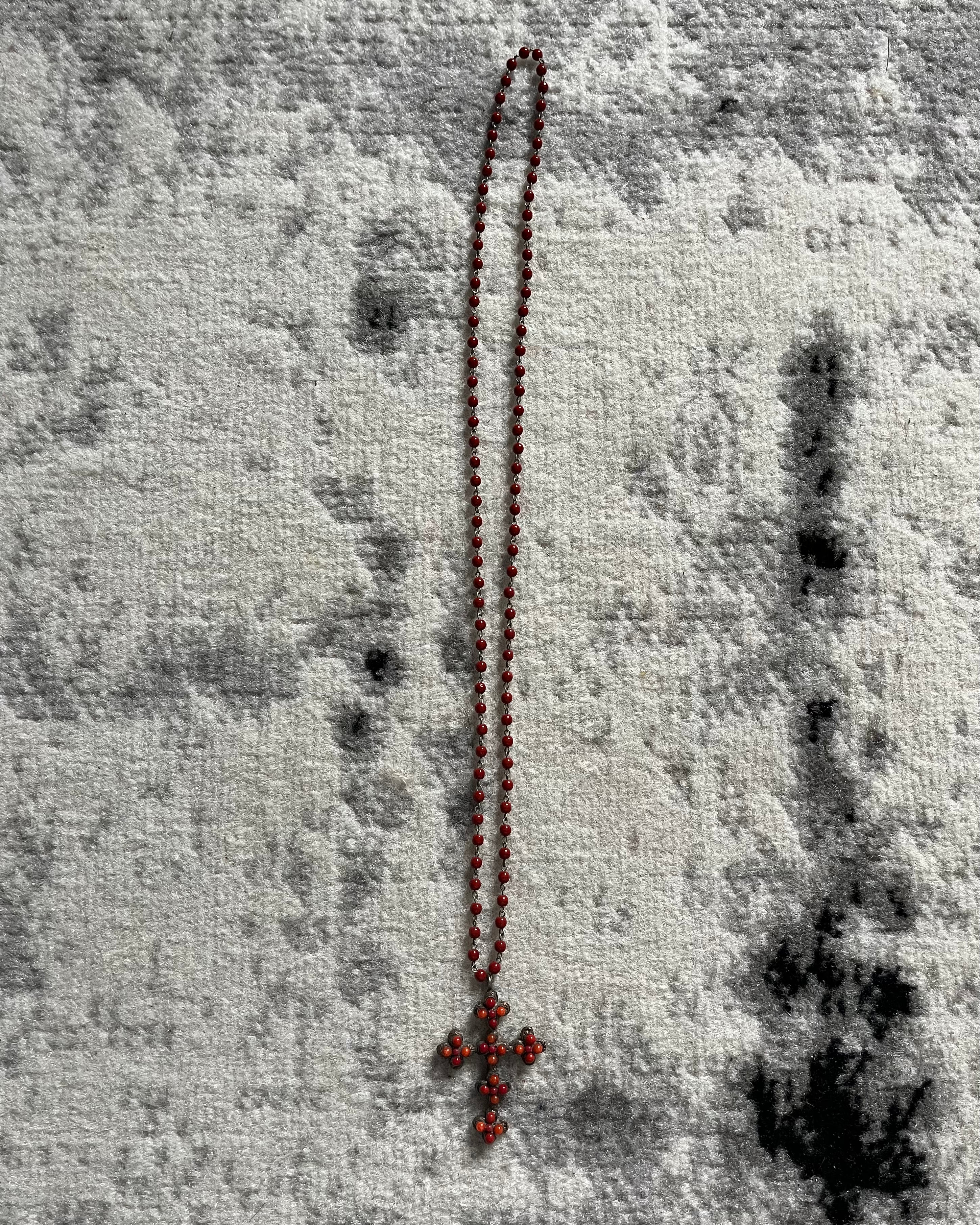 90 年代 Dolce &amp; Gabbana Faith 红色项链