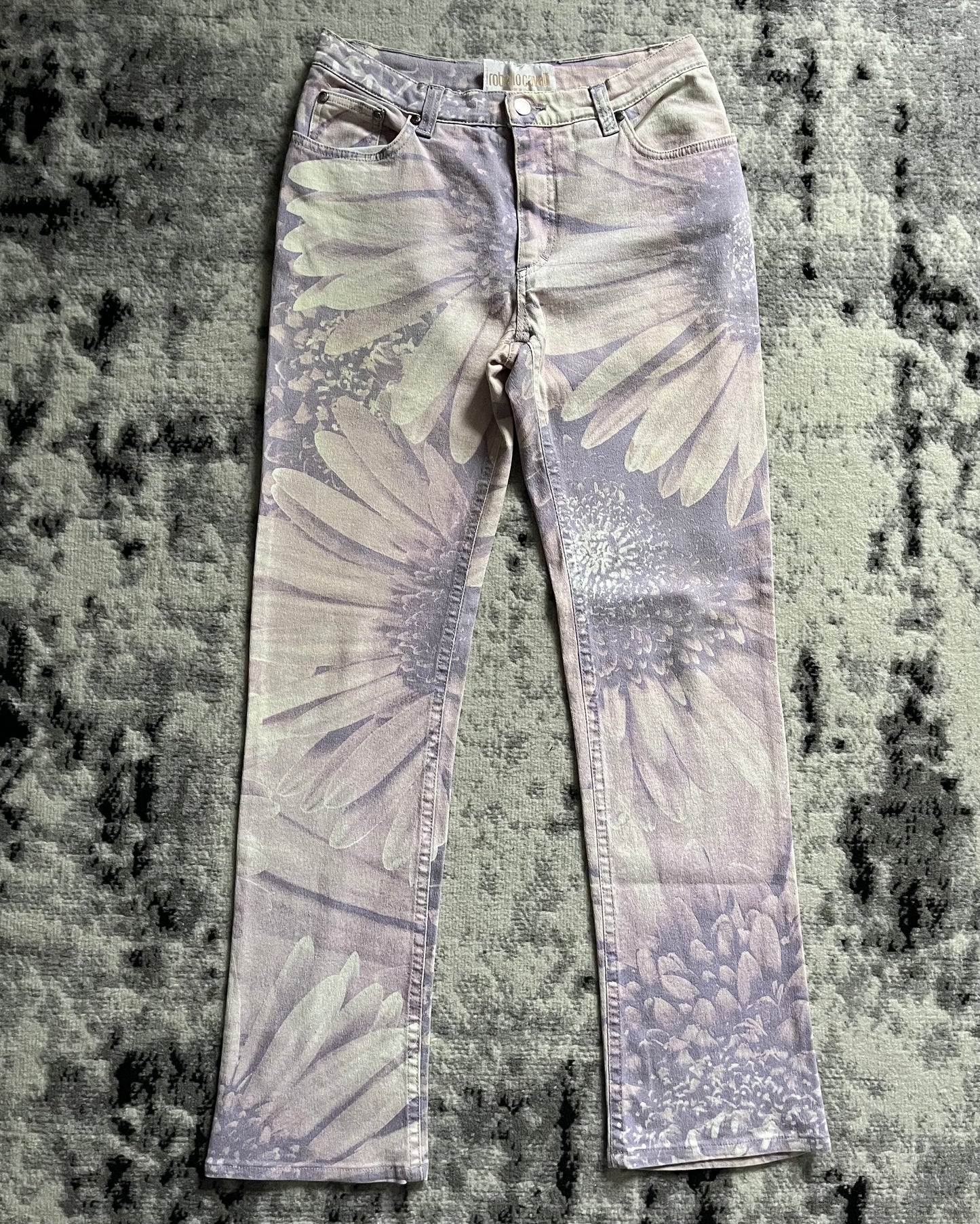 FW99 Roberto Cavalli Purple Nature Pants (XS/S)