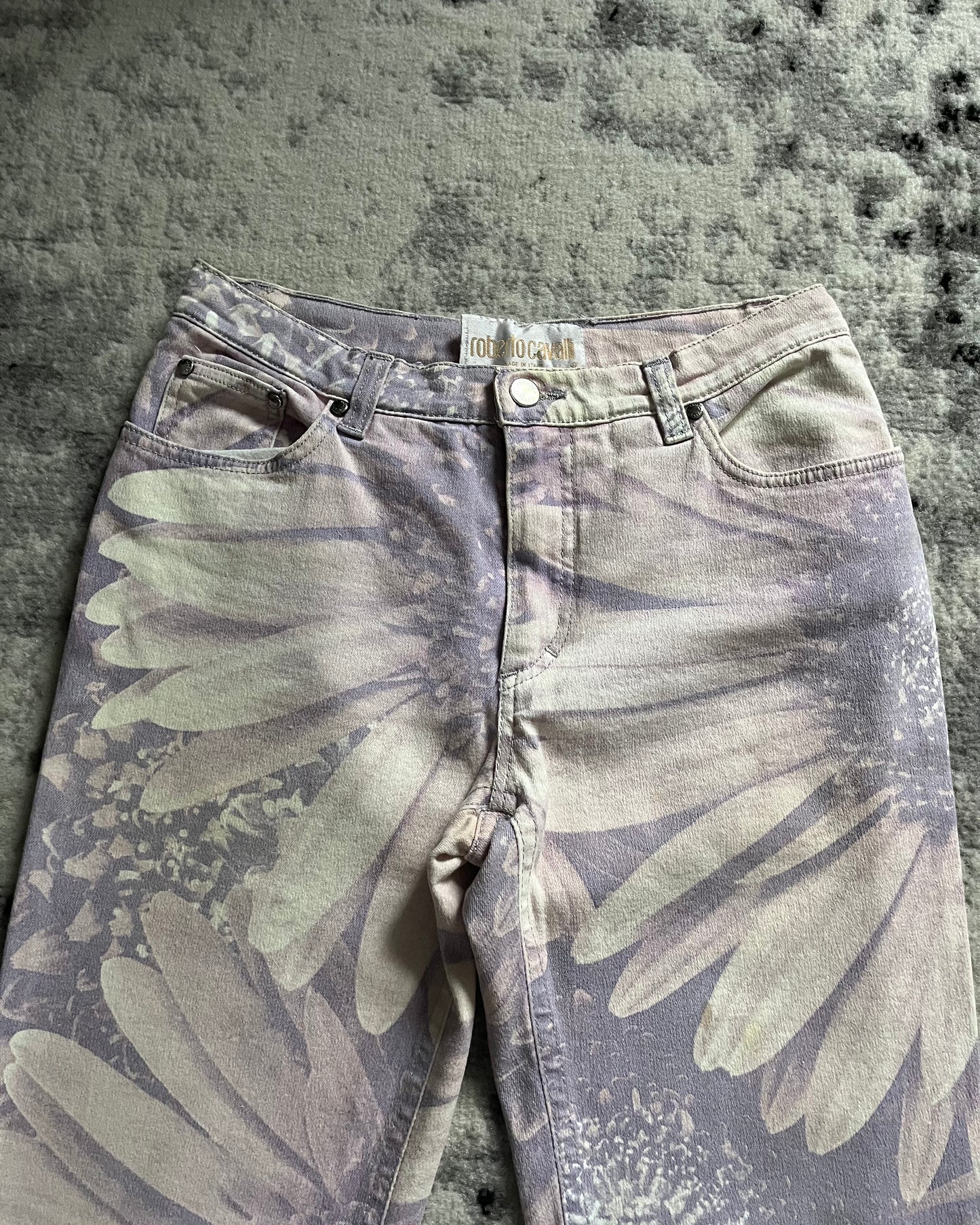 FW99 Roberto Cavalli Purple Nature Pants (XS/S)