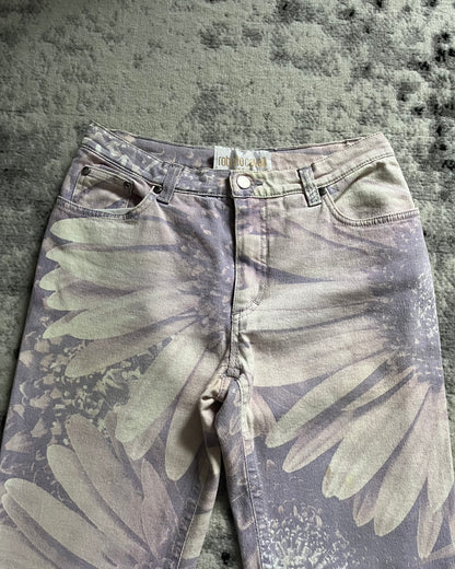 FW99 Roberto Cavalli 紫色自然长裤 (XS/S)