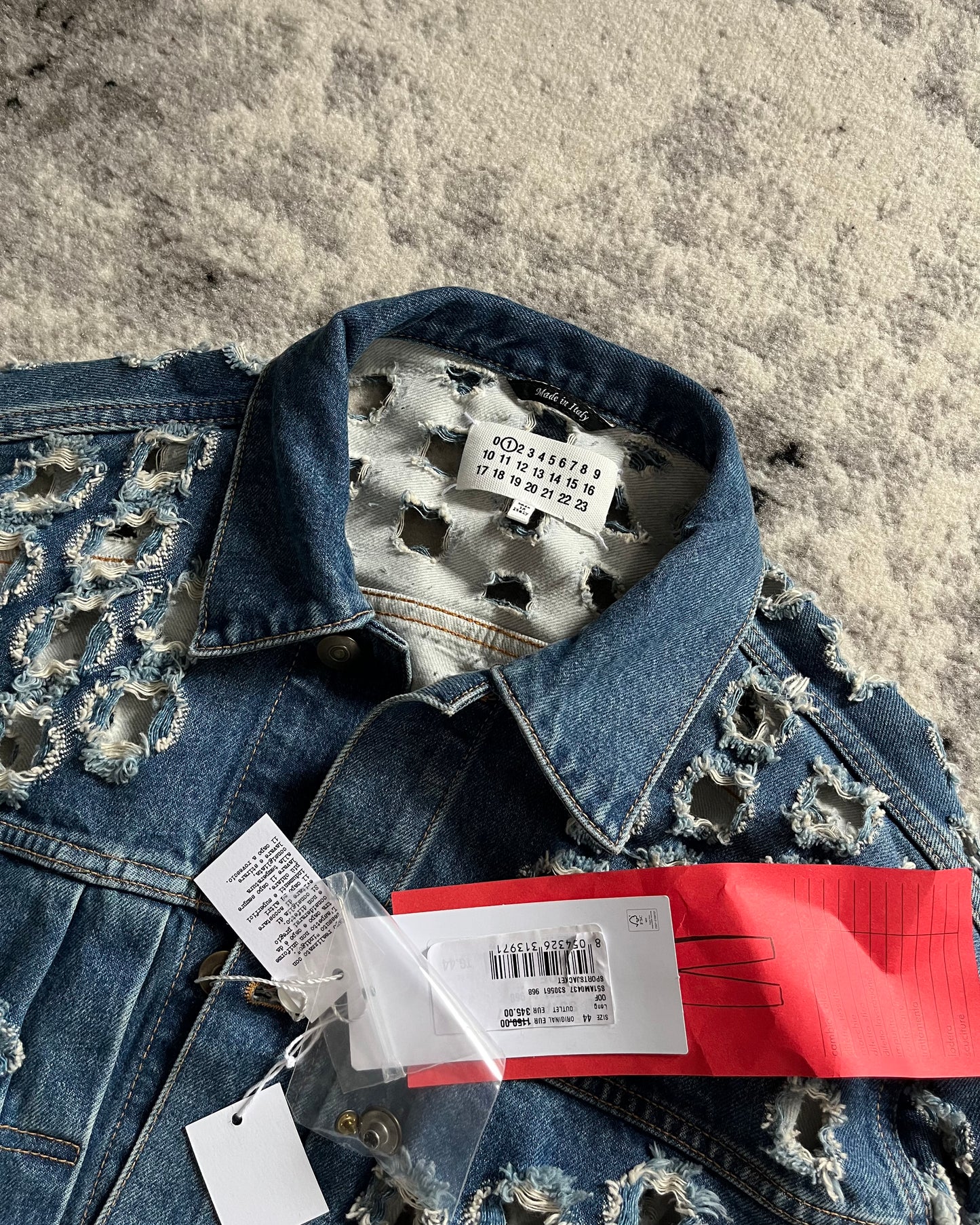 SS2020 Maison Margiela Holes Blue Denim Jacket (S)