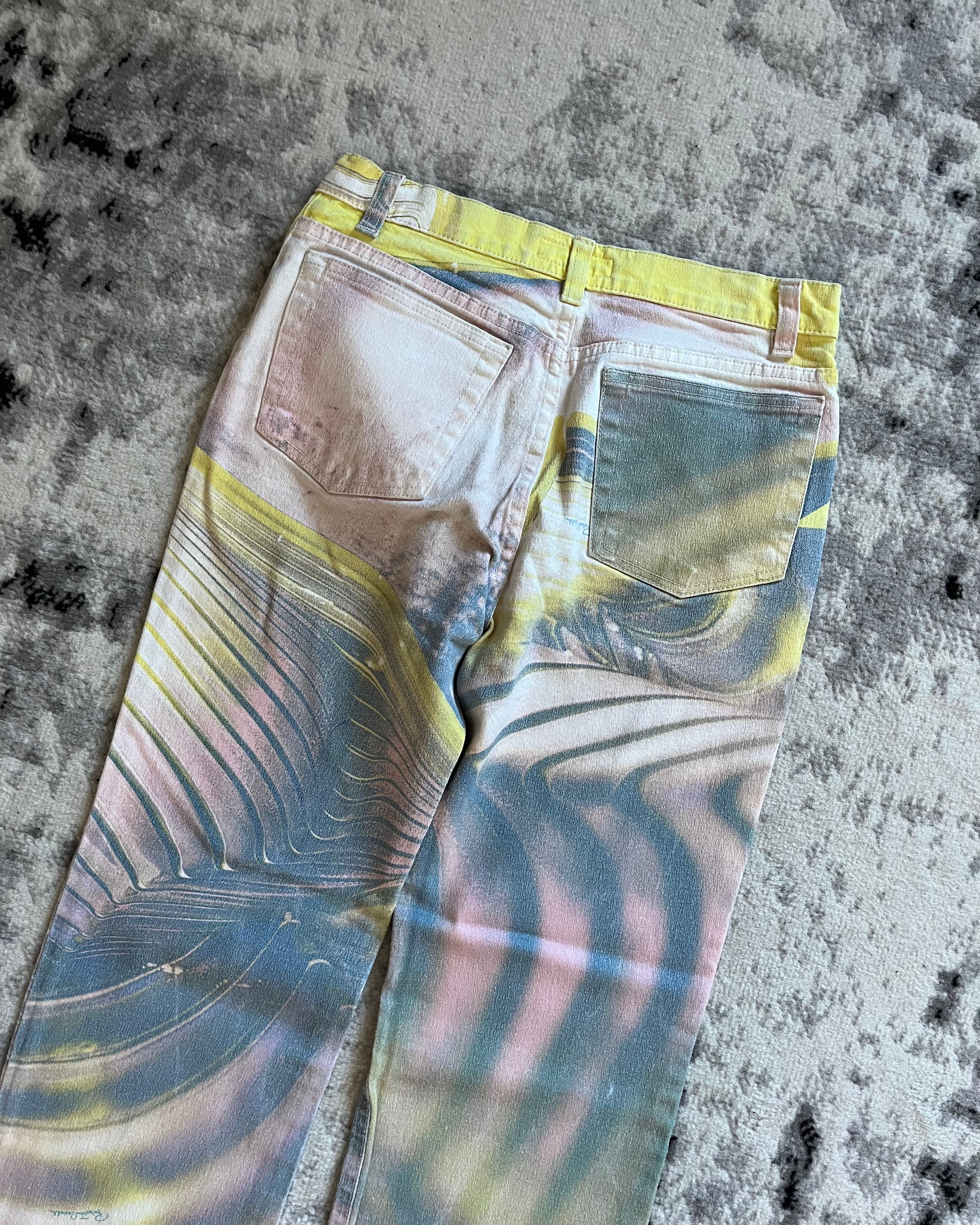 SS01 ロベルトカヴァリ ヒステリックスパイラルアーティスティックパンツ(S)