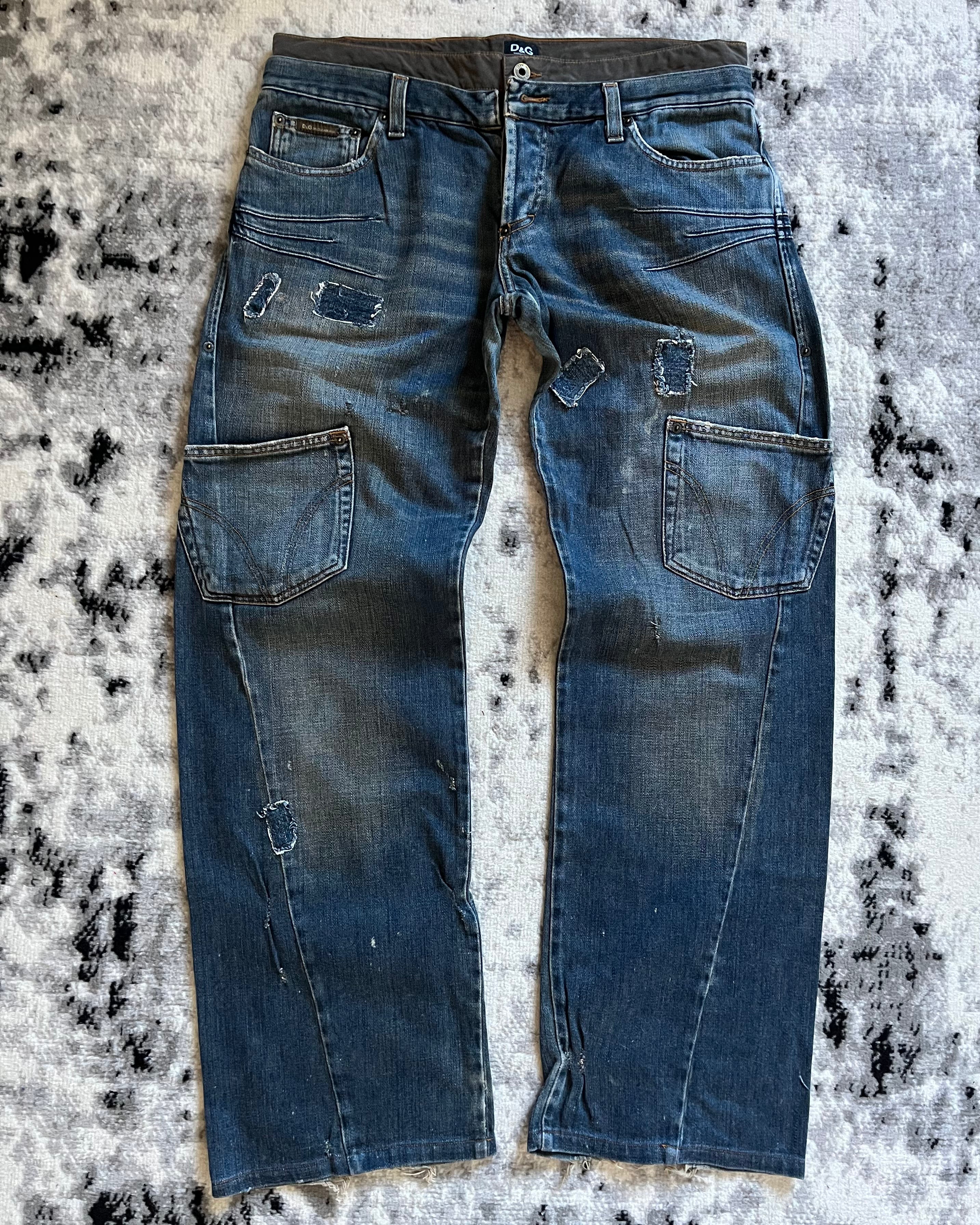 AW03 Dolce & Gabbana Double Waisted Masterpiece Cargo Pants (L/XL)