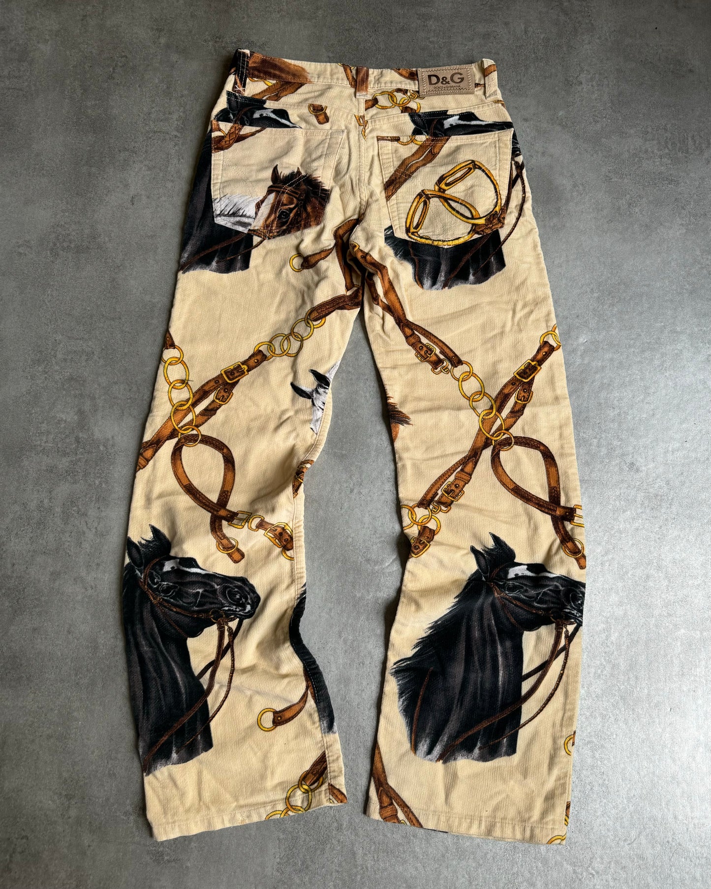 2000s Dolce & Gabbana Velvet Cavalier Horse Bride Pants (S)