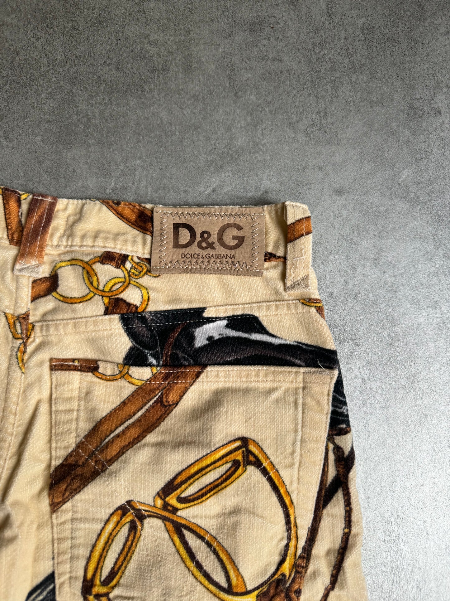 2000s Dolce & Gabbana Velvet Cavalier Horse Bride Pants (S)