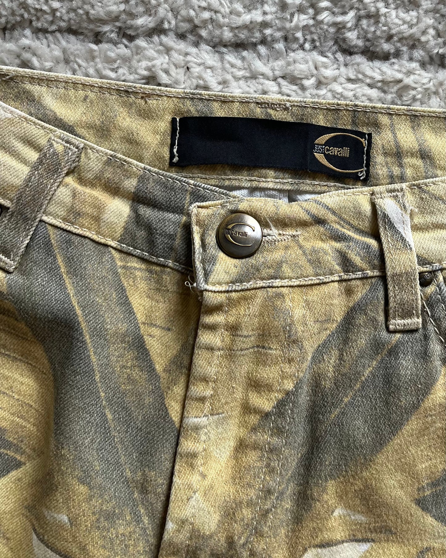 2000s Cavalli Enticing Natural Pants (XS)