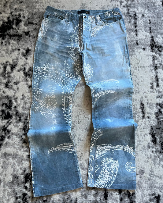 00s Just Cavalli Seaside Calm Blue Pants (L/XL)