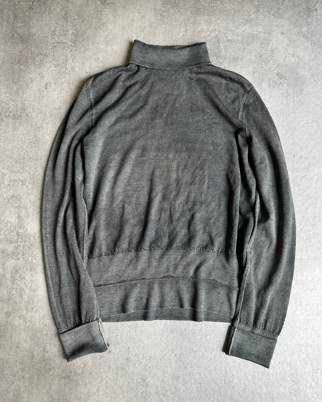 1990s Maison Martin Margiela Archive Distressed Wool Turtleneck (S)