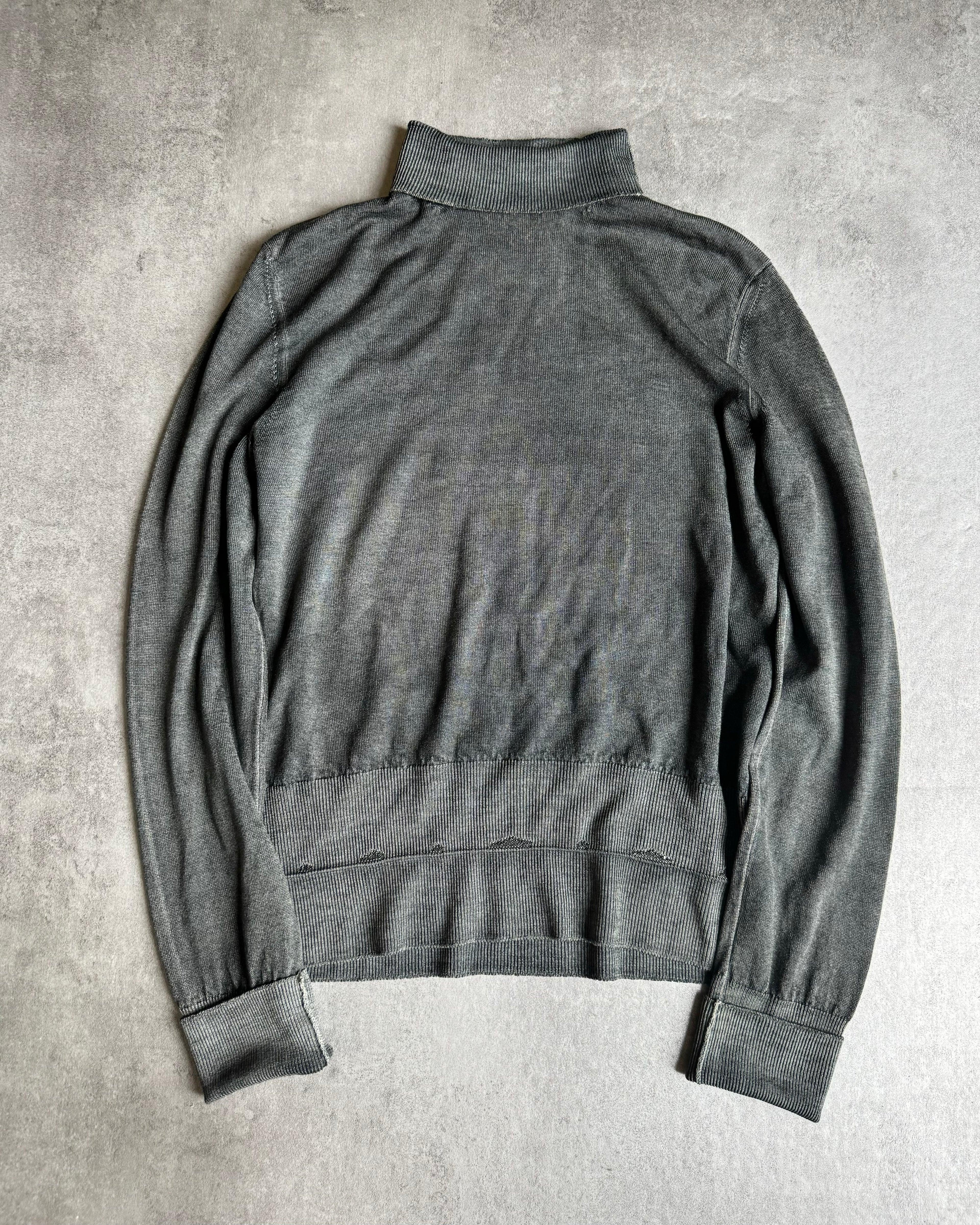 1990s Maison Martin Margiela Archive Distressed Wool Turtleneck (S)