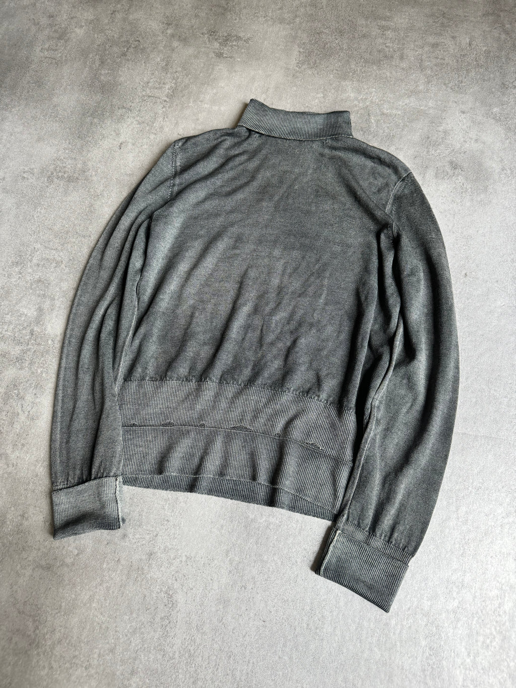 1990s Maison Martin Margiela Archive Distressed Wool Turtleneck (S)