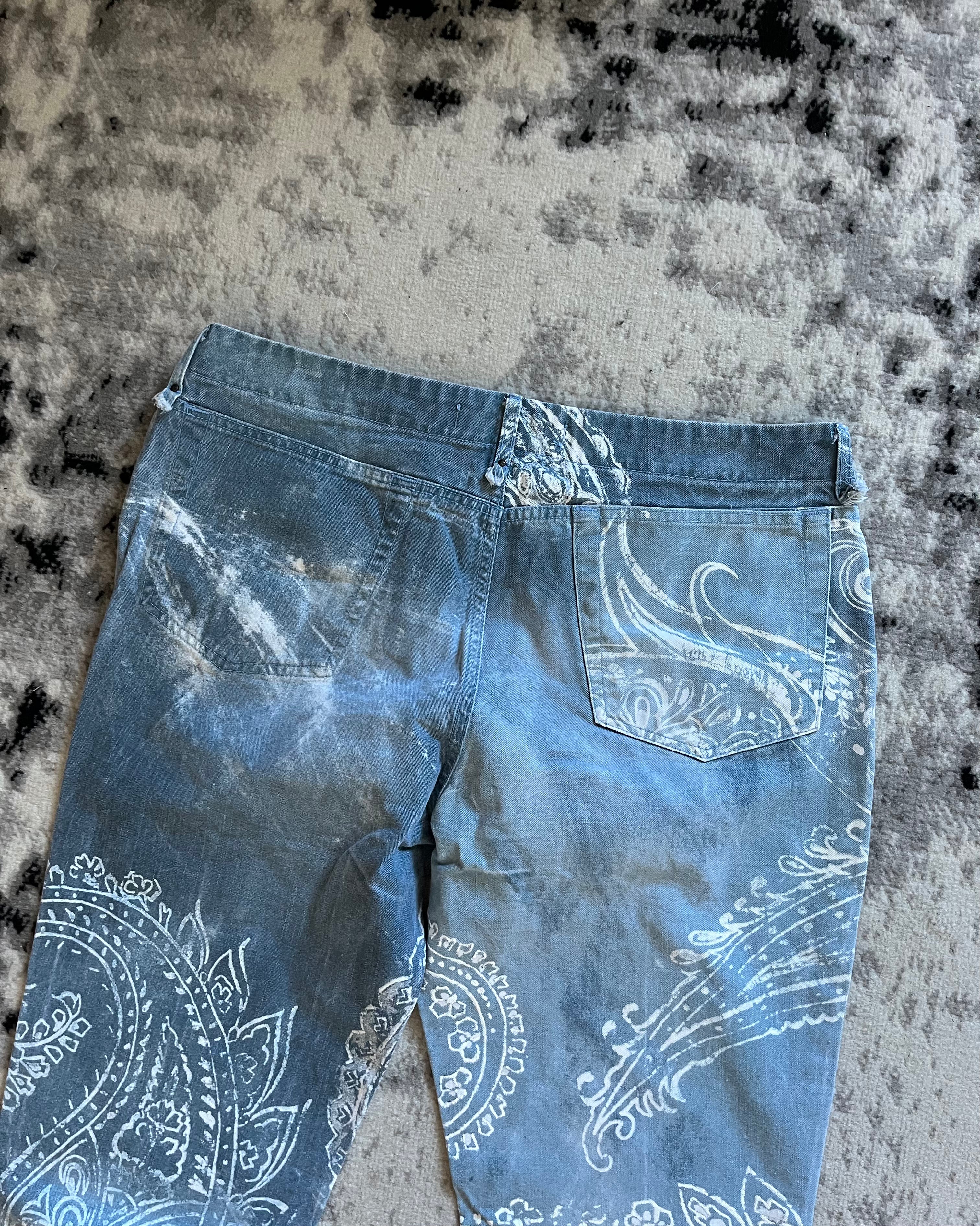 00s Just Cavalli シーサイドカームブルーパンツ(L/XL)