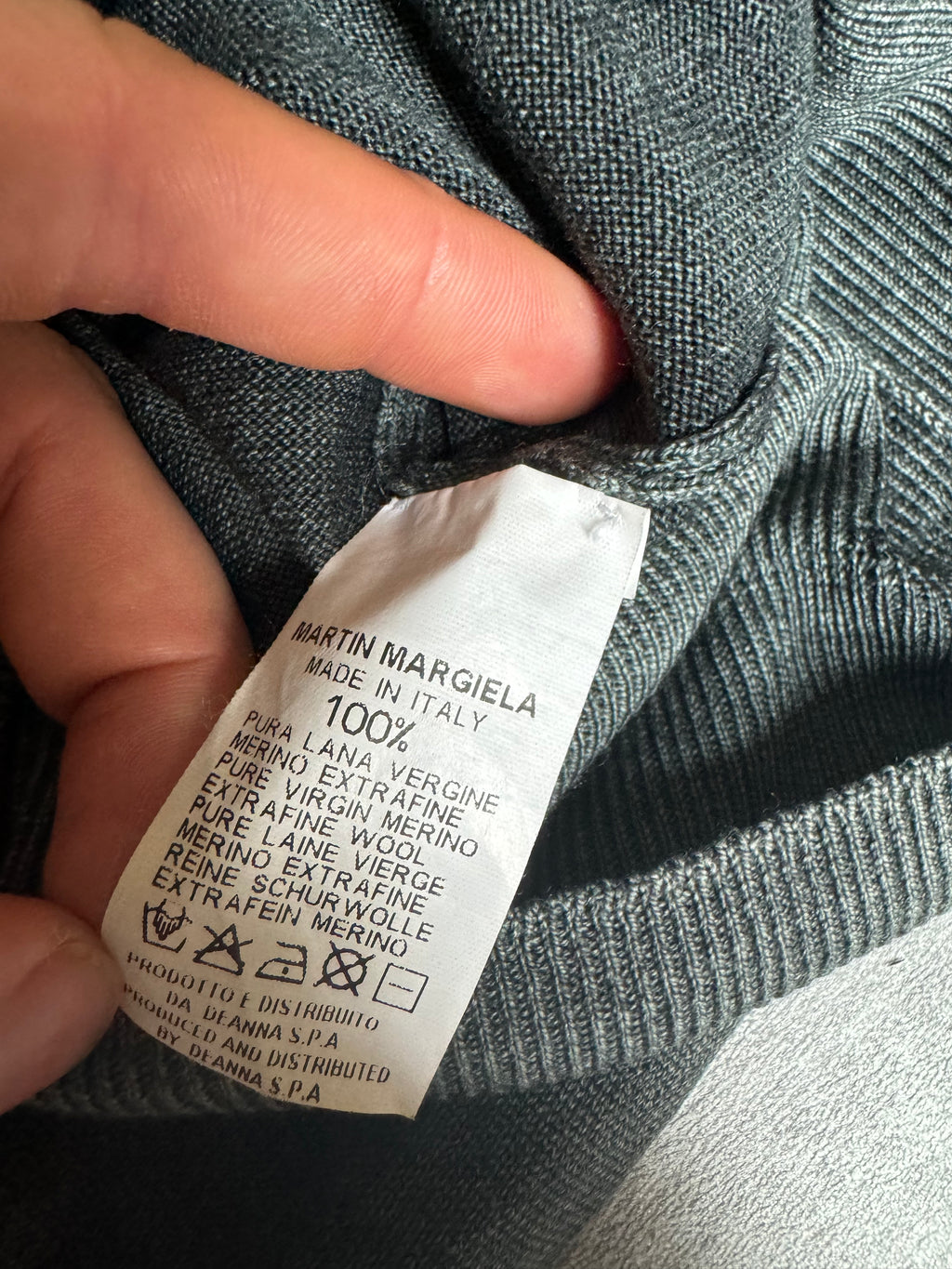 1990s Maison Martin Margiela Archive Distressed Wool Turtleneck (S)