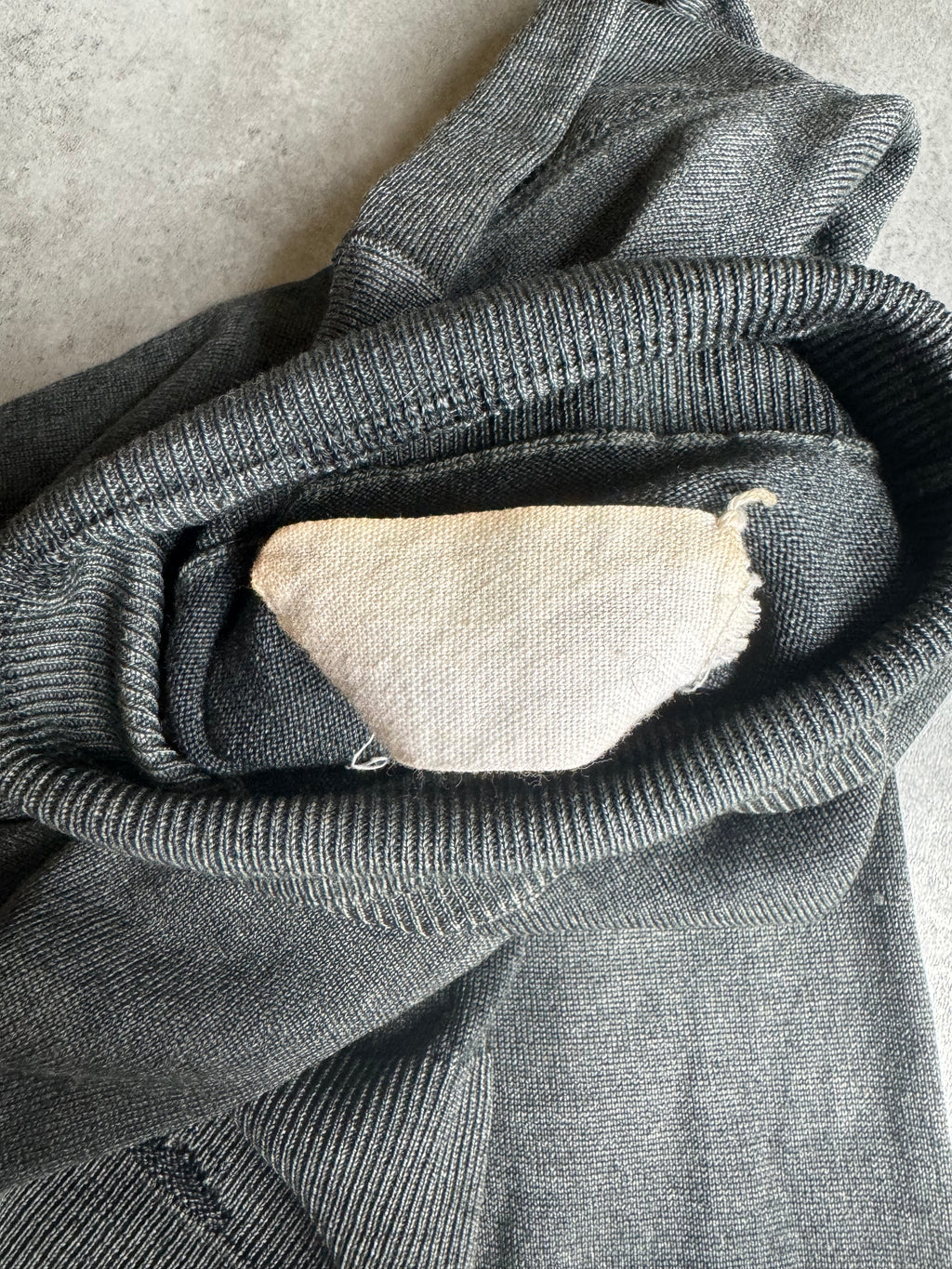 1990s Maison Martin Margiela Archive Distressed Wool Turtleneck (S)