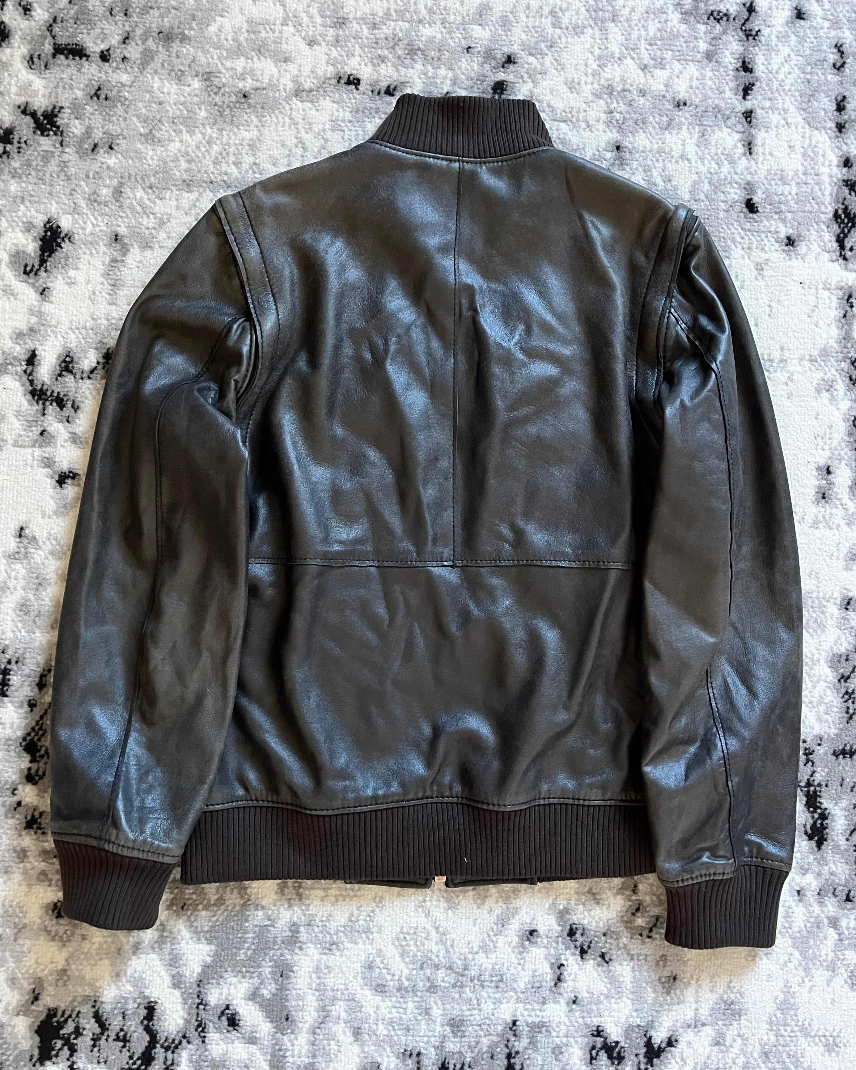 00年代 ドルチェ&amp;ガッバーナ アーム取り外し可能レザージャケット (M)