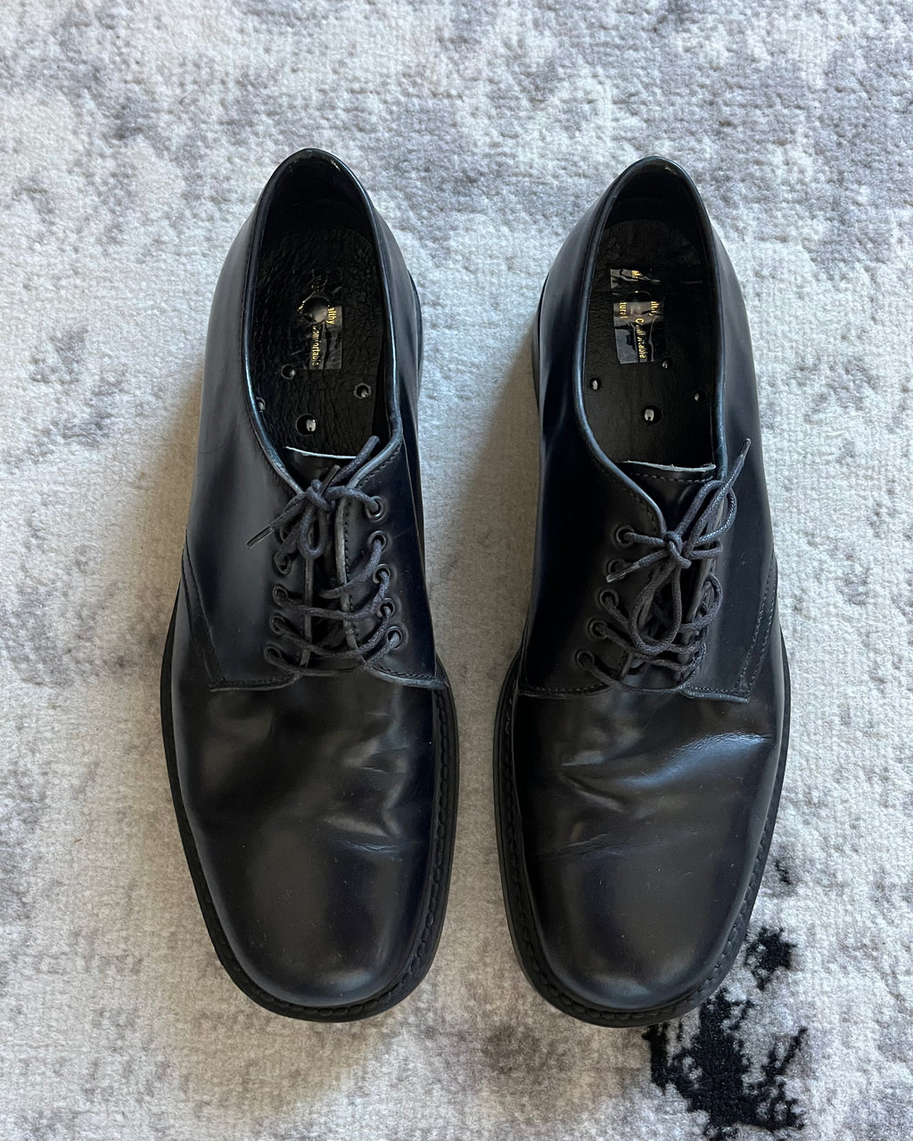 Prada Black Leather Derby Shoes (42,5eu/9us)