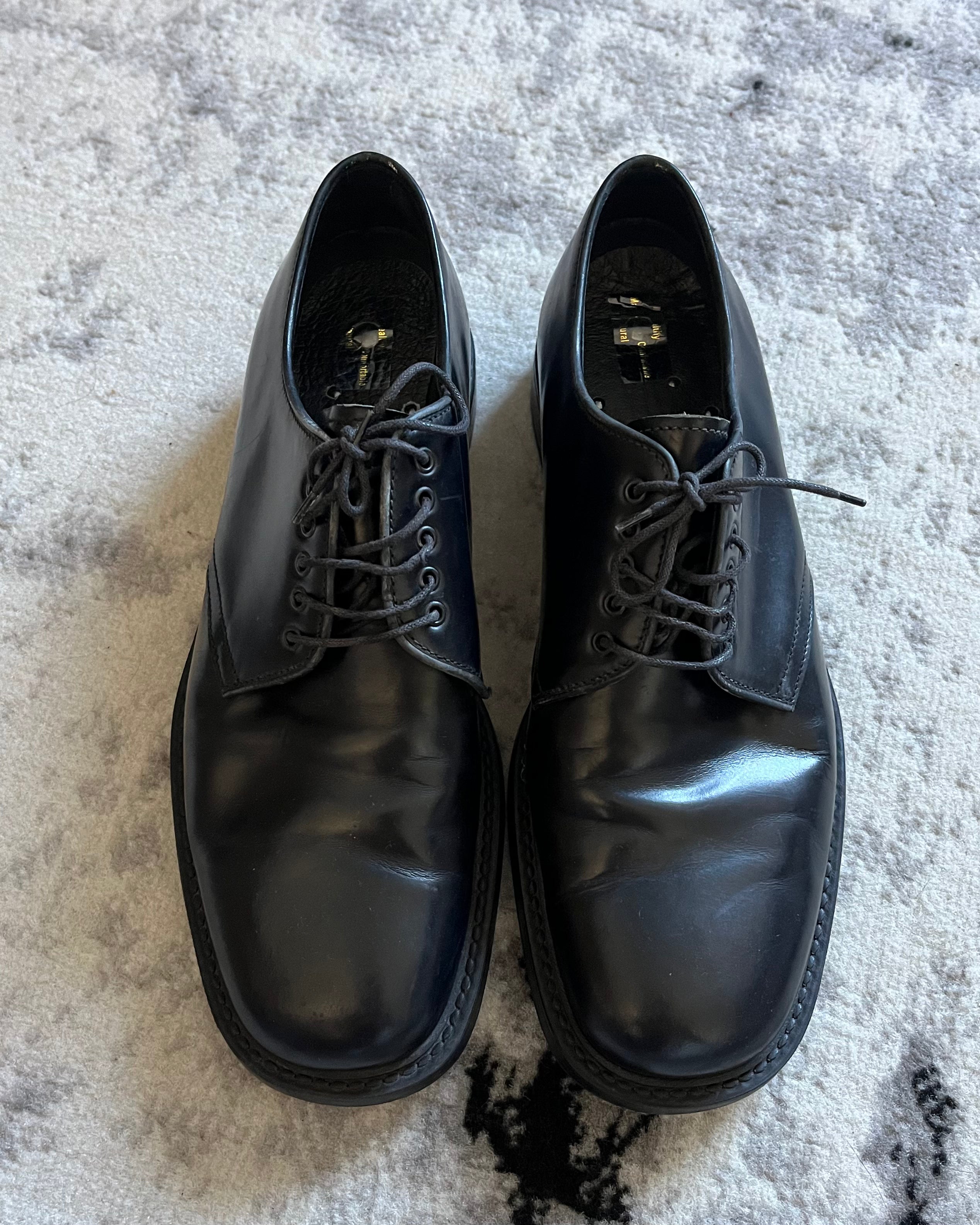 Prada Black Leather Derby Shoes (42,5eu/9us)