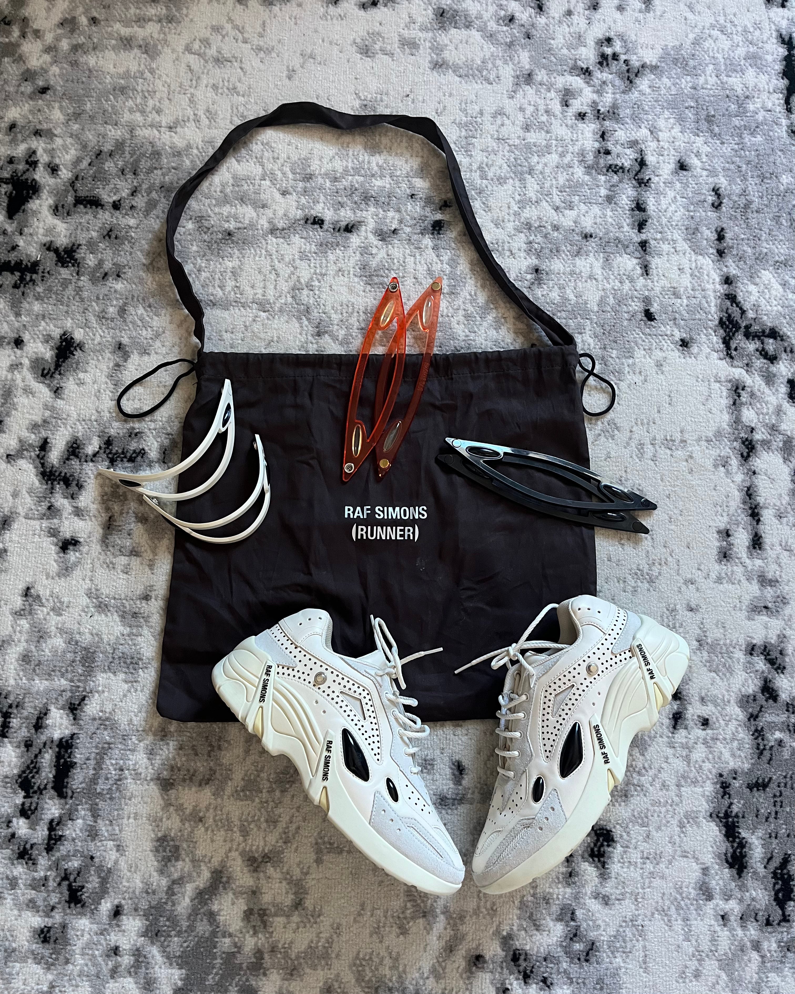 AW21 Raf Simons Cyclon-21 White Suede Shoes (42eu/8,5us)