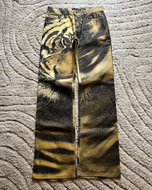 FW00 Roberto Cavalli Tiger Savage 裤子 (S)