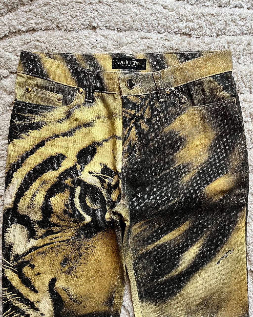 FW00 Roberto Cavalli Tiger Savage 裤子 (S)
