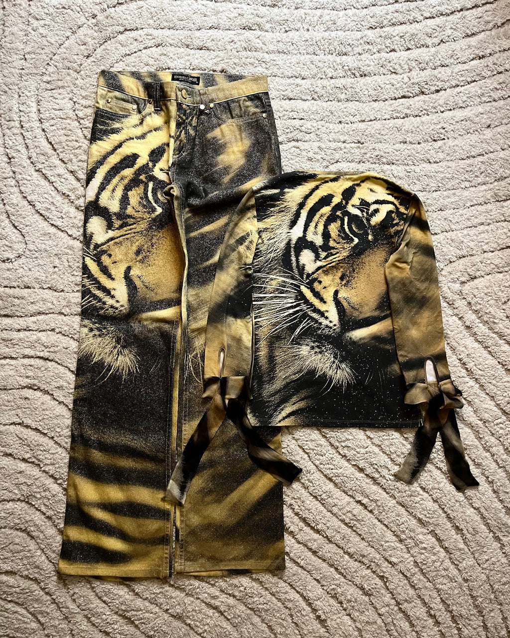 FW00 Roberto Cavalli Tiger Savage 裤子 (S)