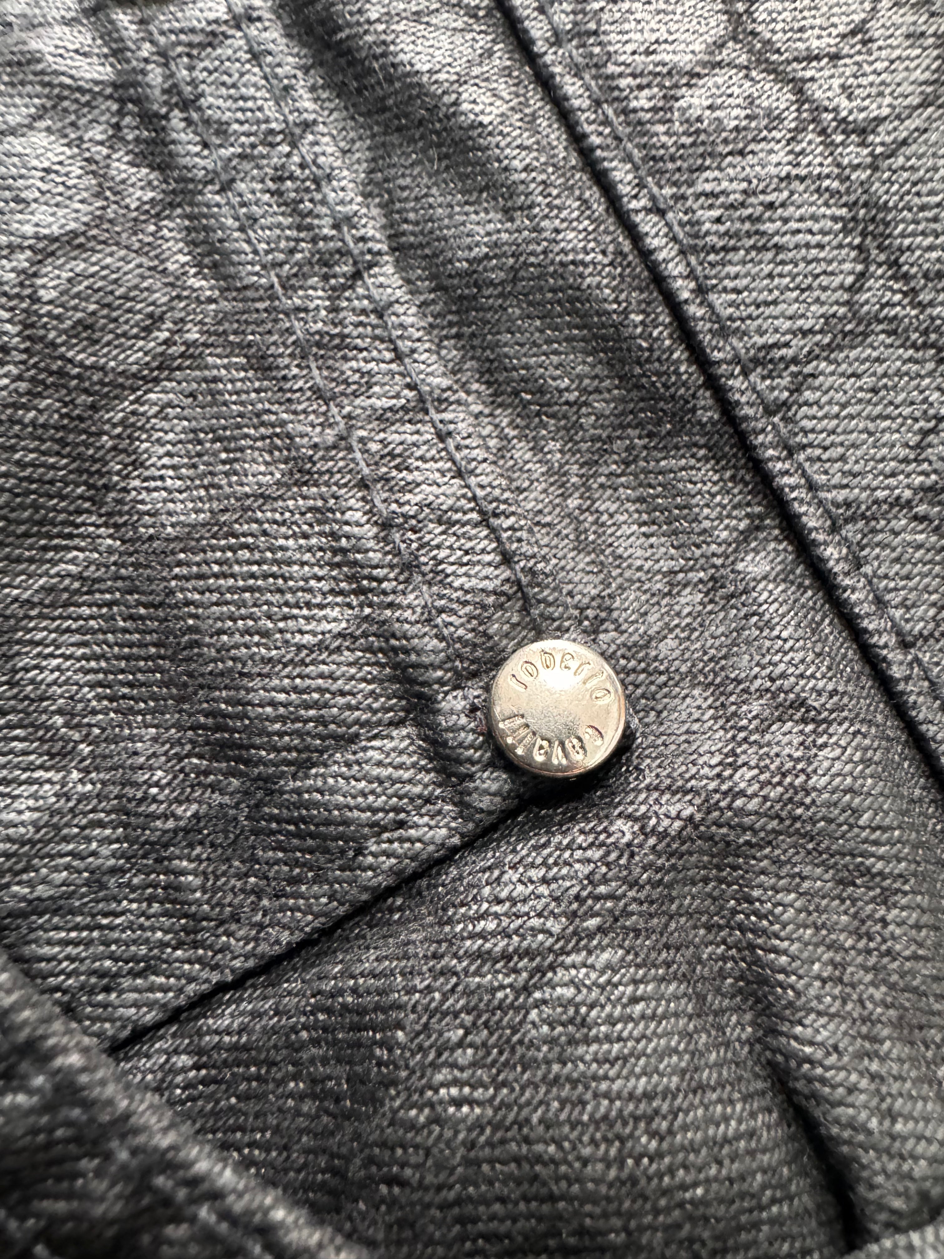 2000s Roberto Cavalli Crocodile Skin Effect Obscur Black Pants