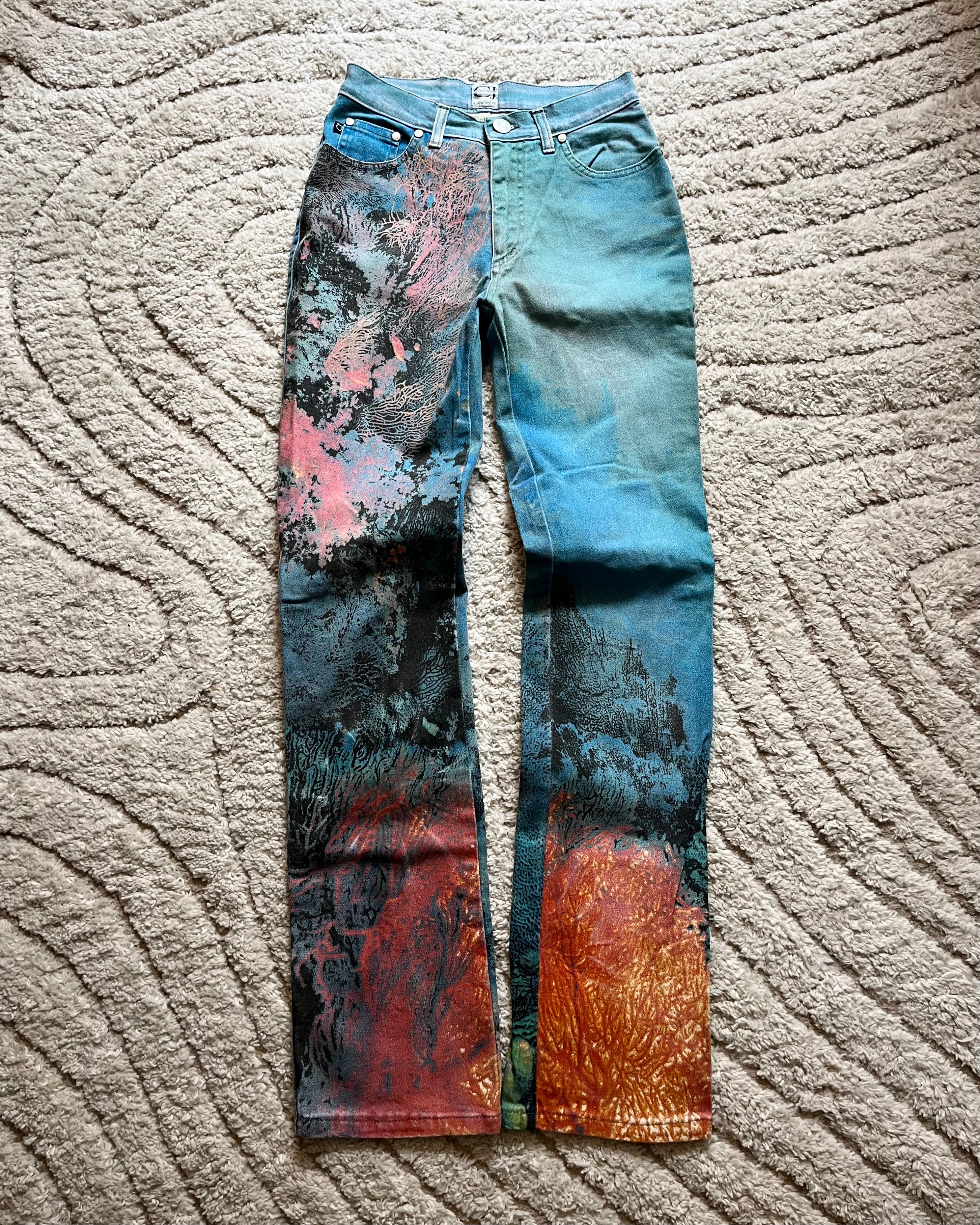 SS98 Cavalli Renaissance 海洋珊瑚色长裤 (XS) 