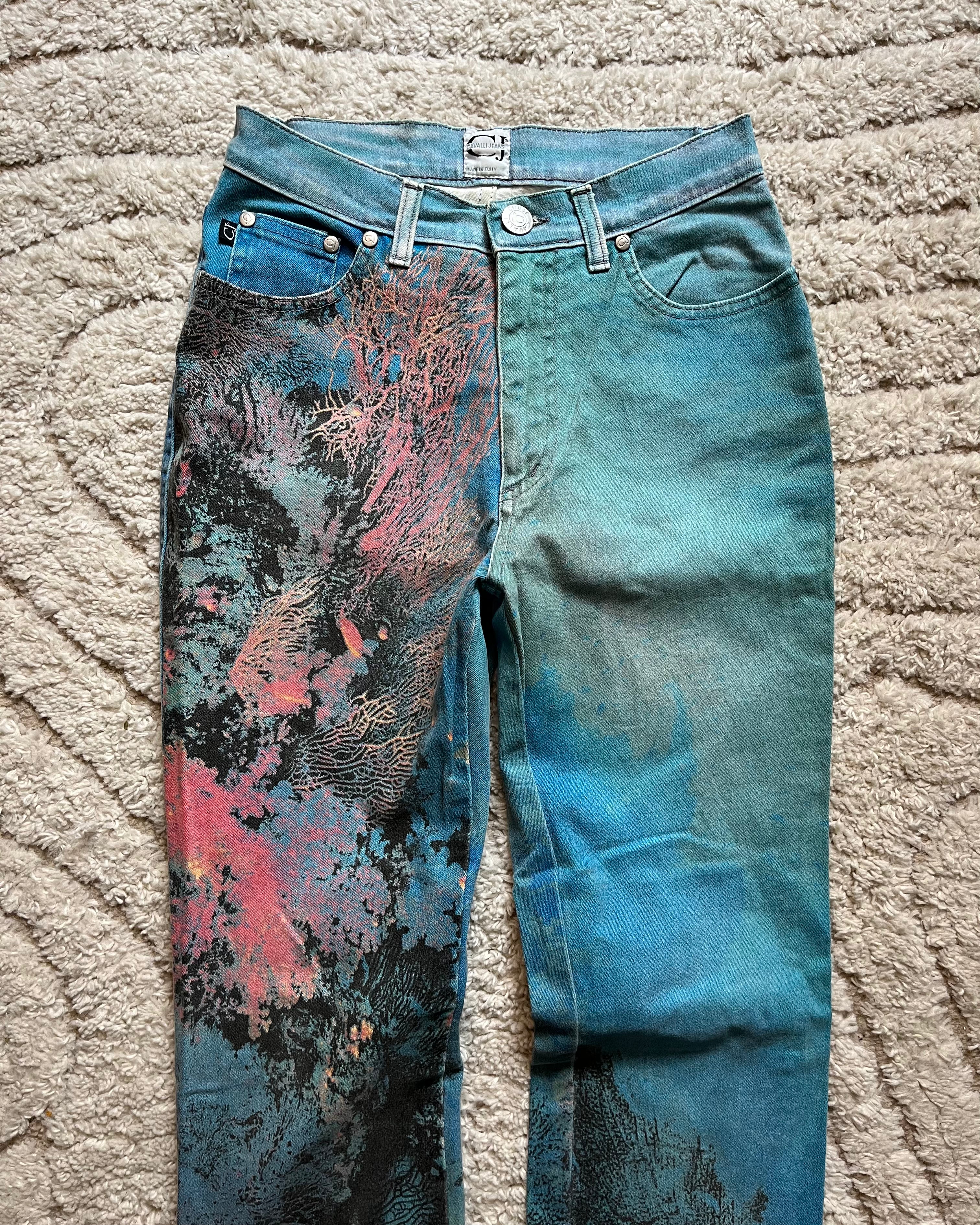 SS98 Cavalli Renaissance 海洋珊瑚色长裤 (XS) 