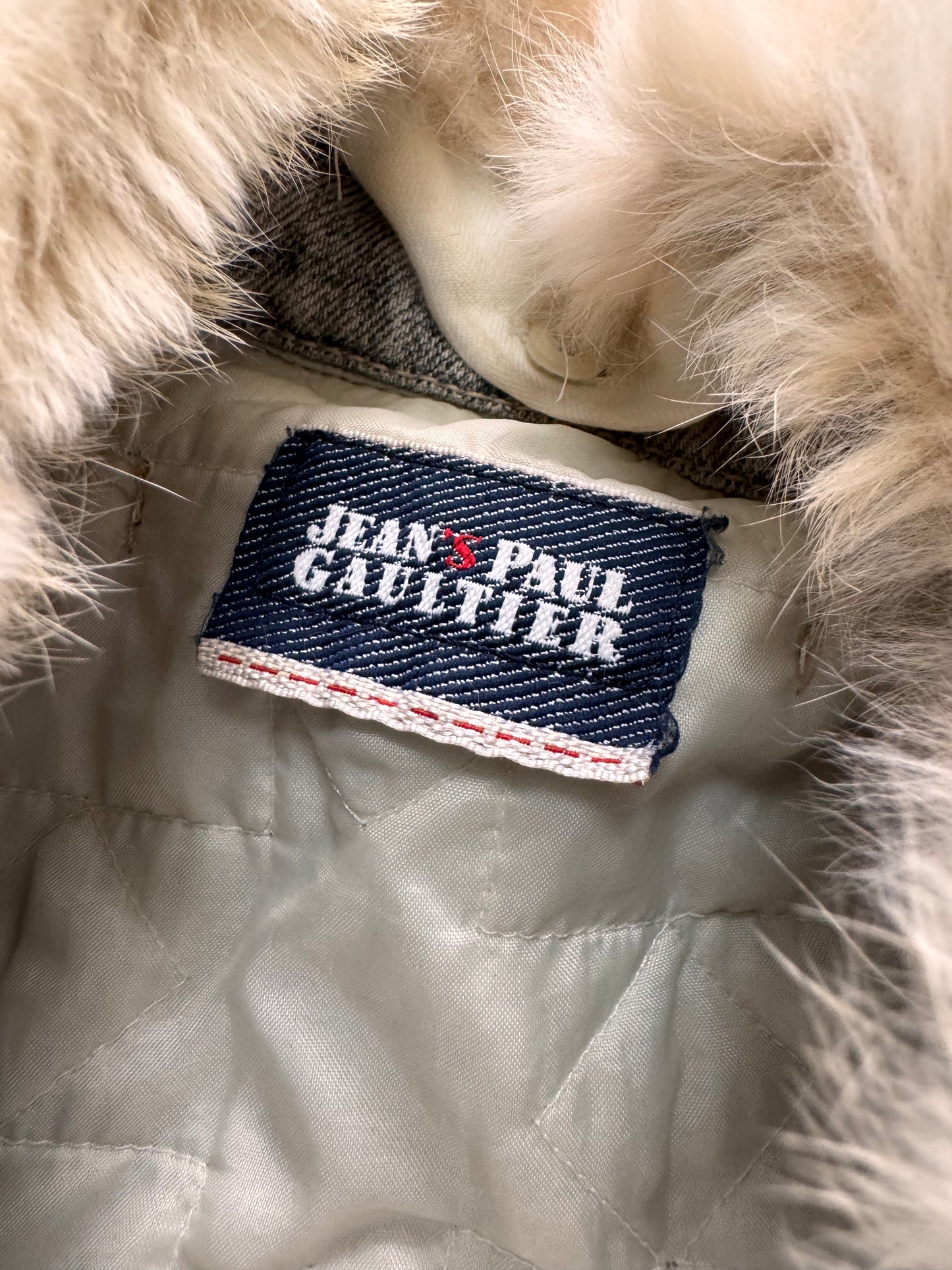 2000s Jean Paul Gaultier Grey Native American Denim Jacket (XS)