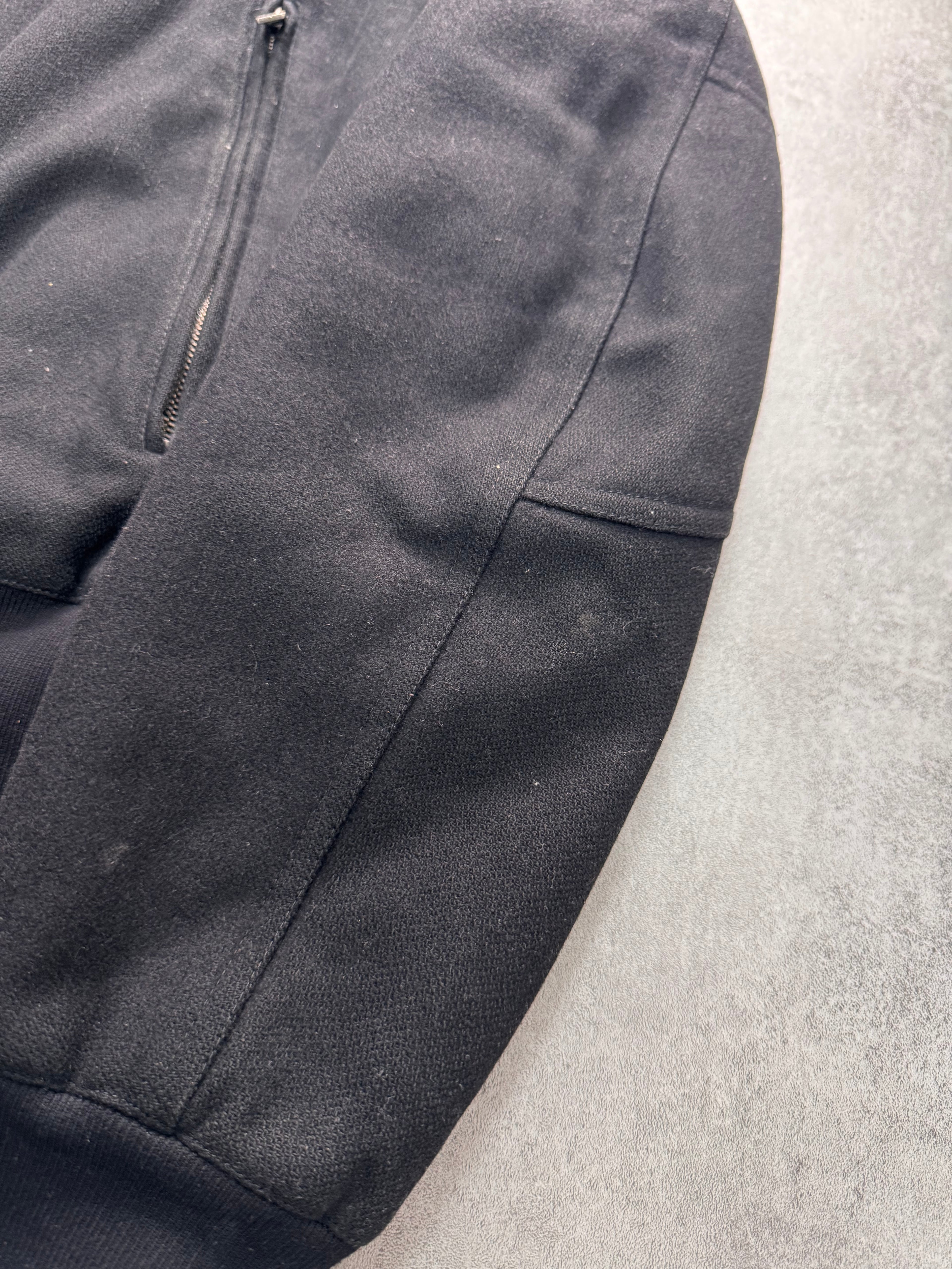 2000s Prada Black Aviator Cozy Bomber Jacket