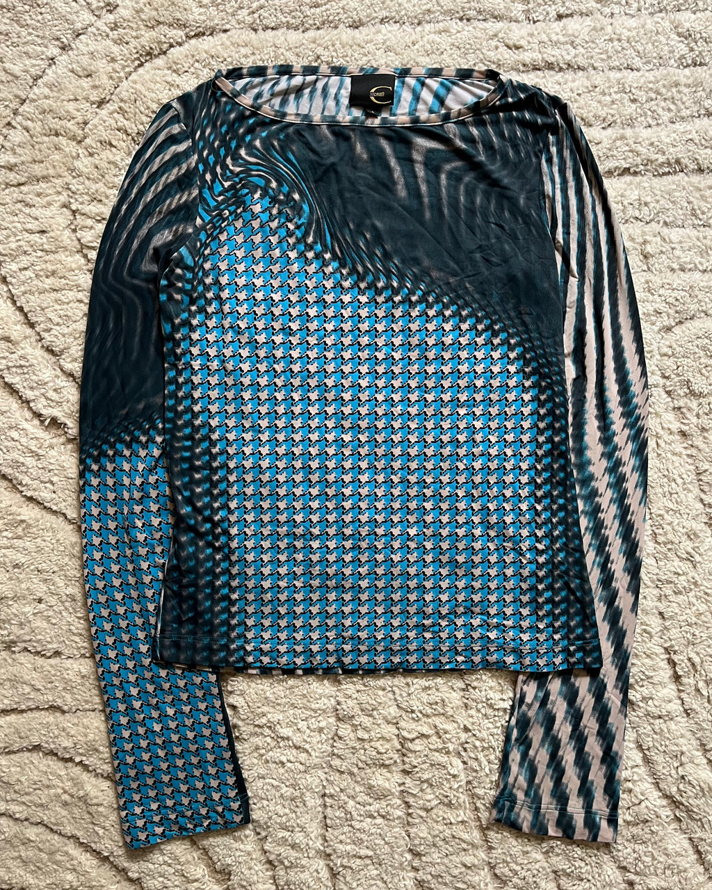 SS01 Psychadelic pixel Cavalli Mesh top