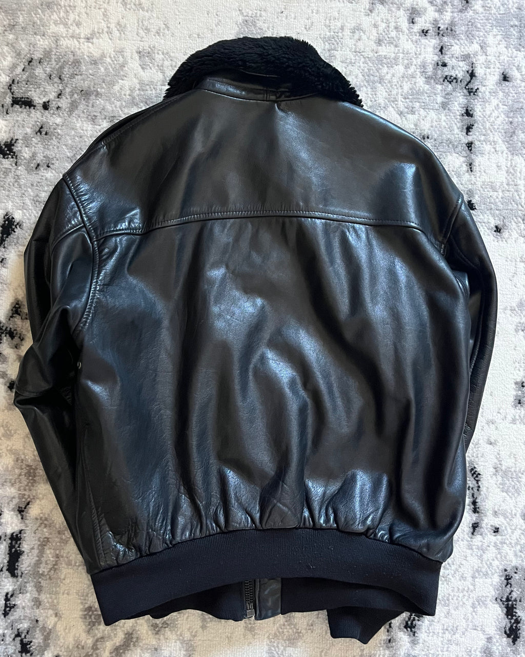 Avirex Type A-2 Dark Leather Combat Bomber Jacket (M/L)